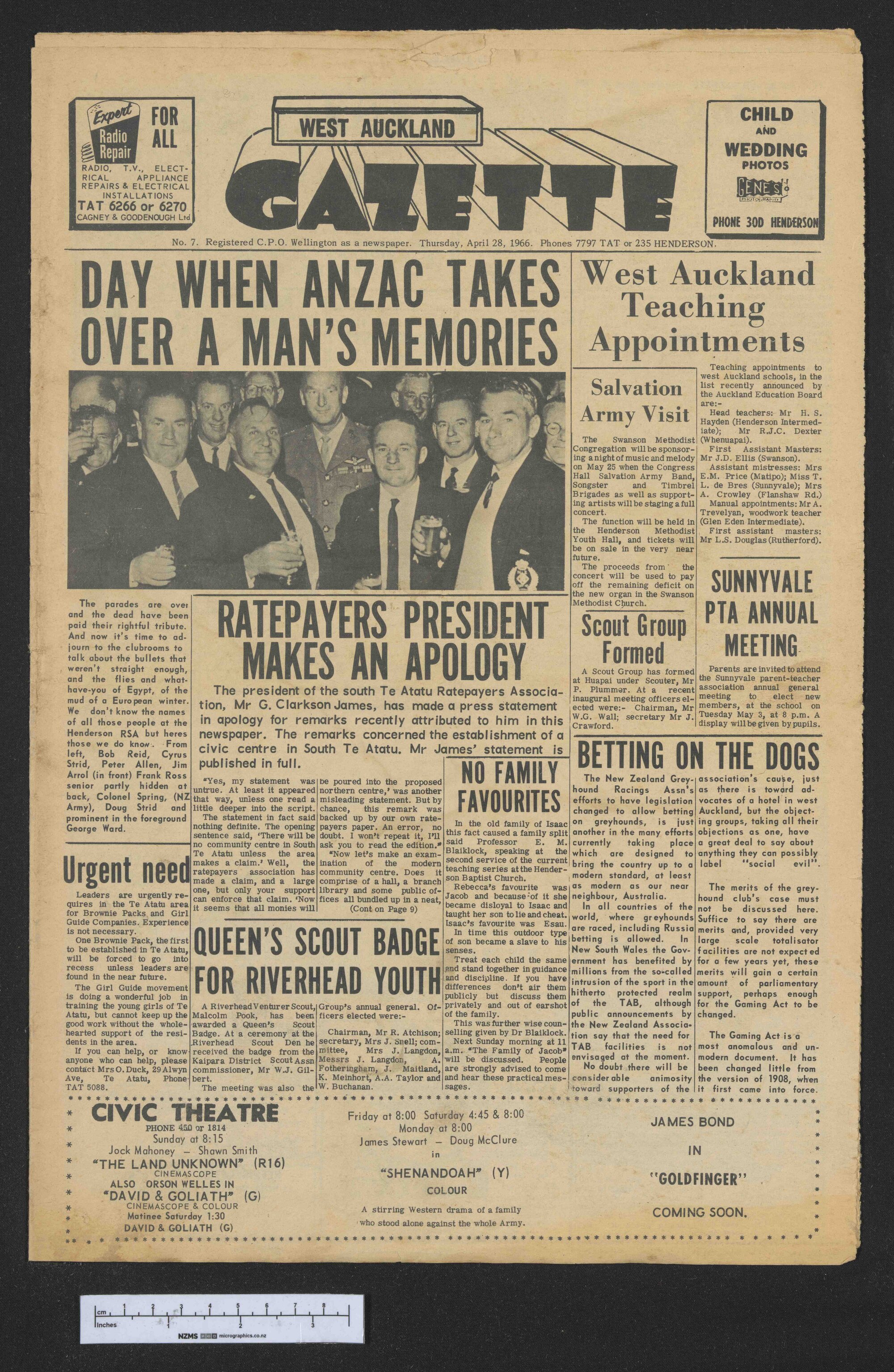1966-04-28 West Auckland Gazette