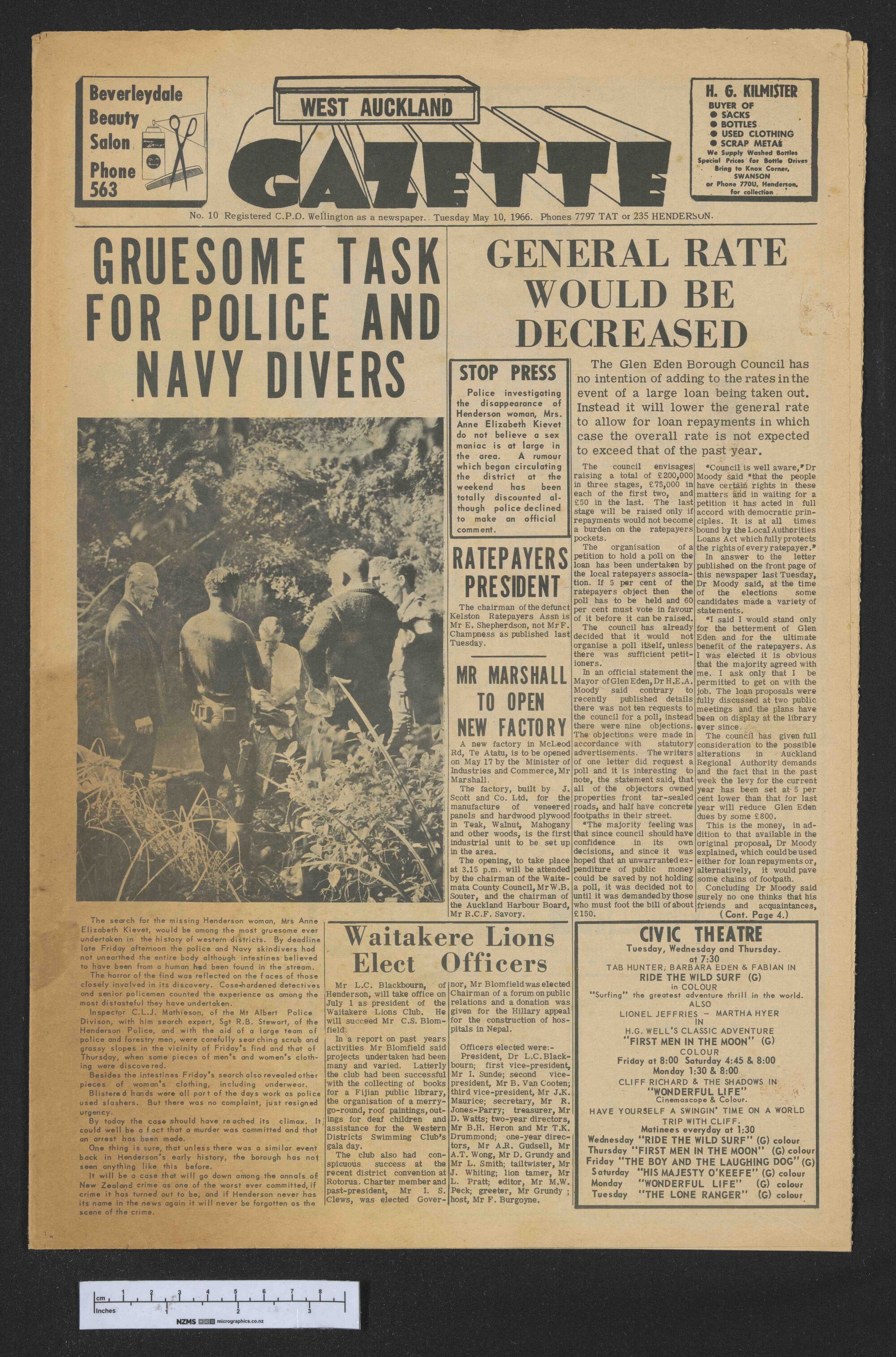 1966-05-10 West Auckland Gazette