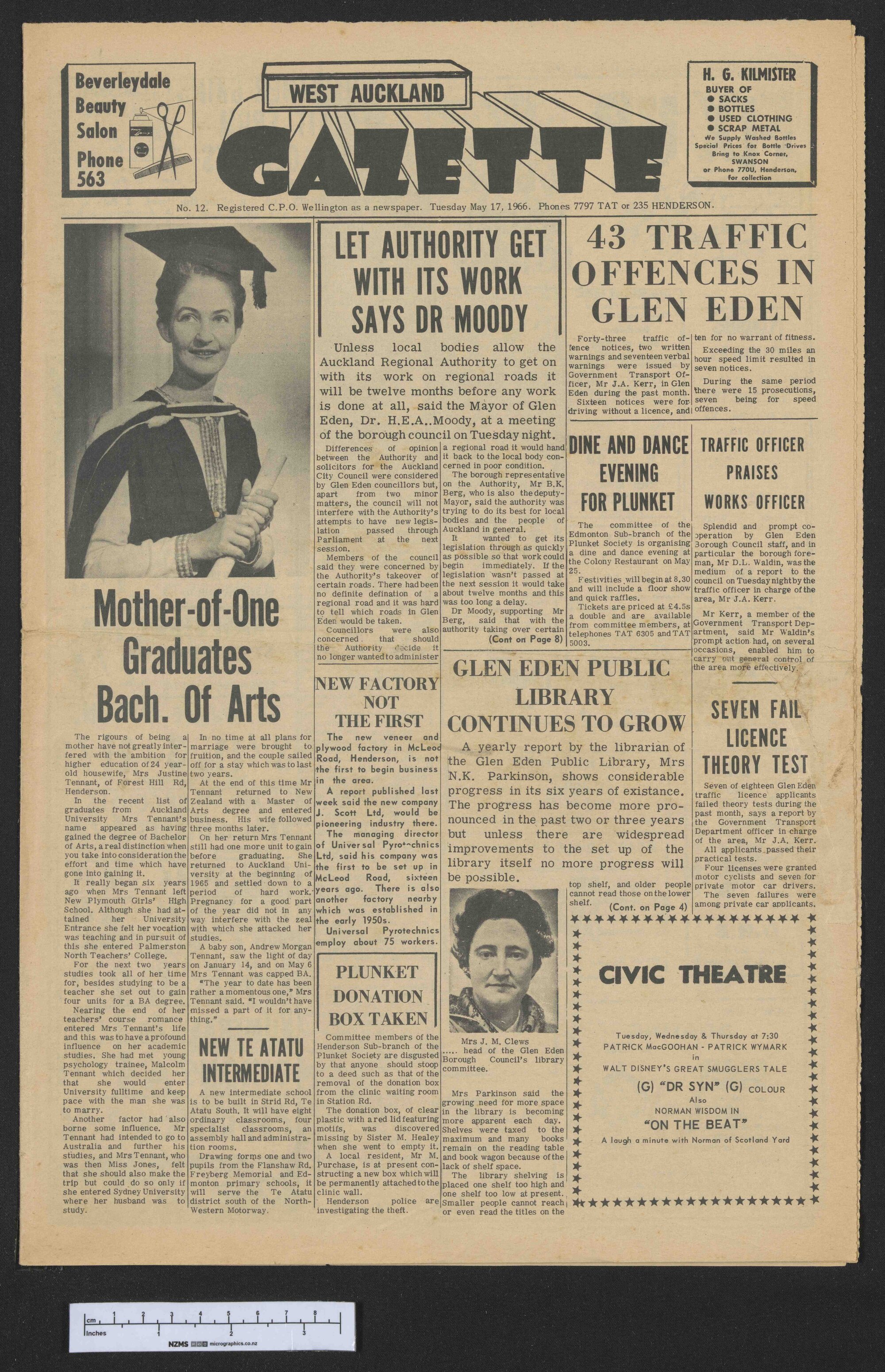 1966-05-17 West Auckland Gazette
