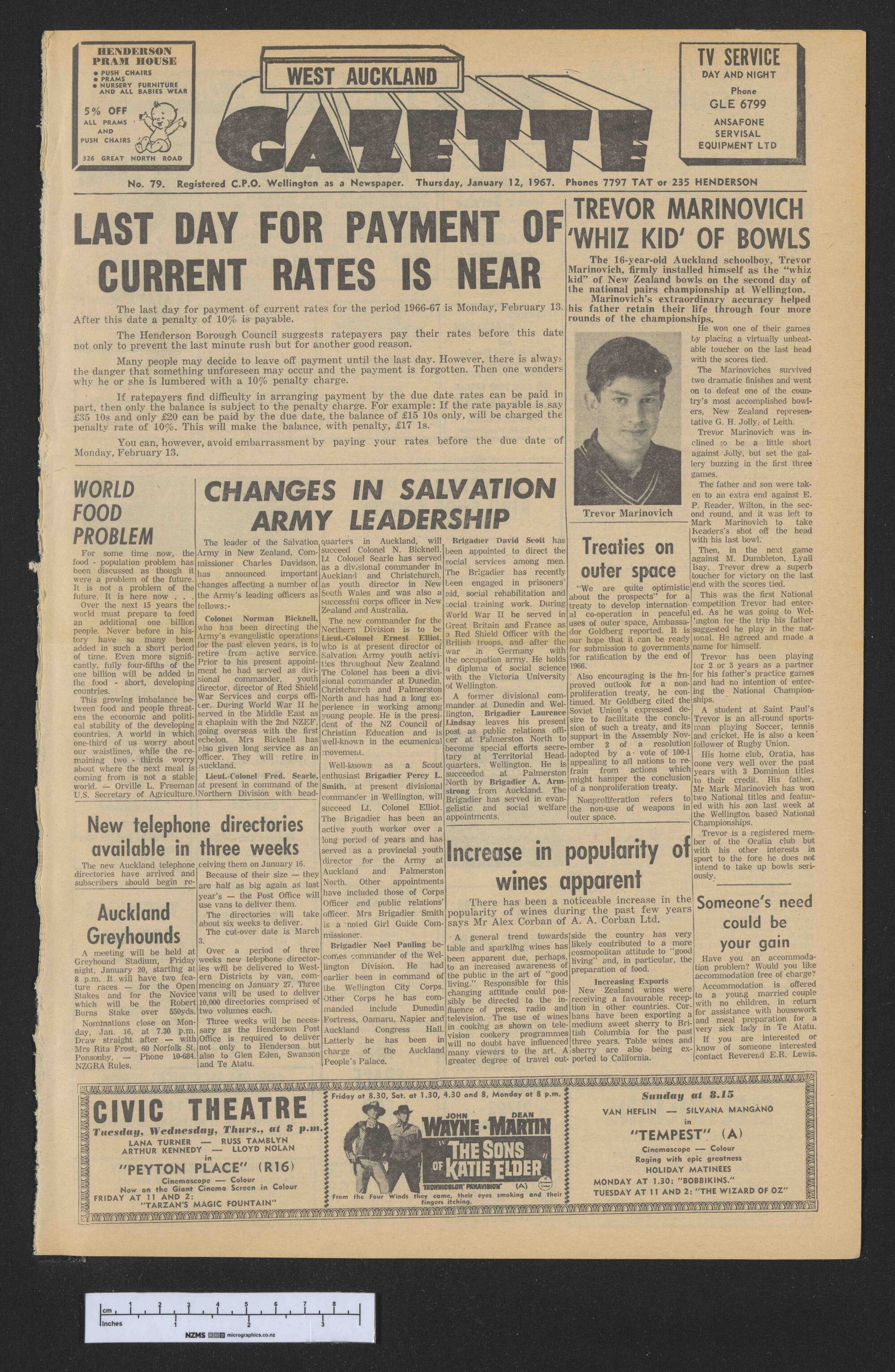 1967-01-12 West Auckland Gazette