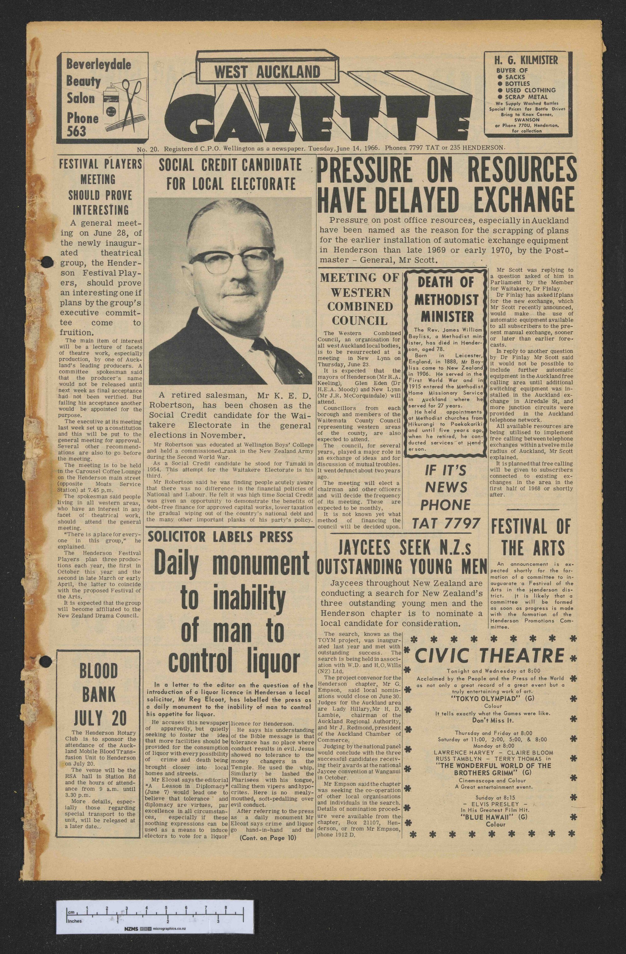 1966-06-14 West Auckland Gazette