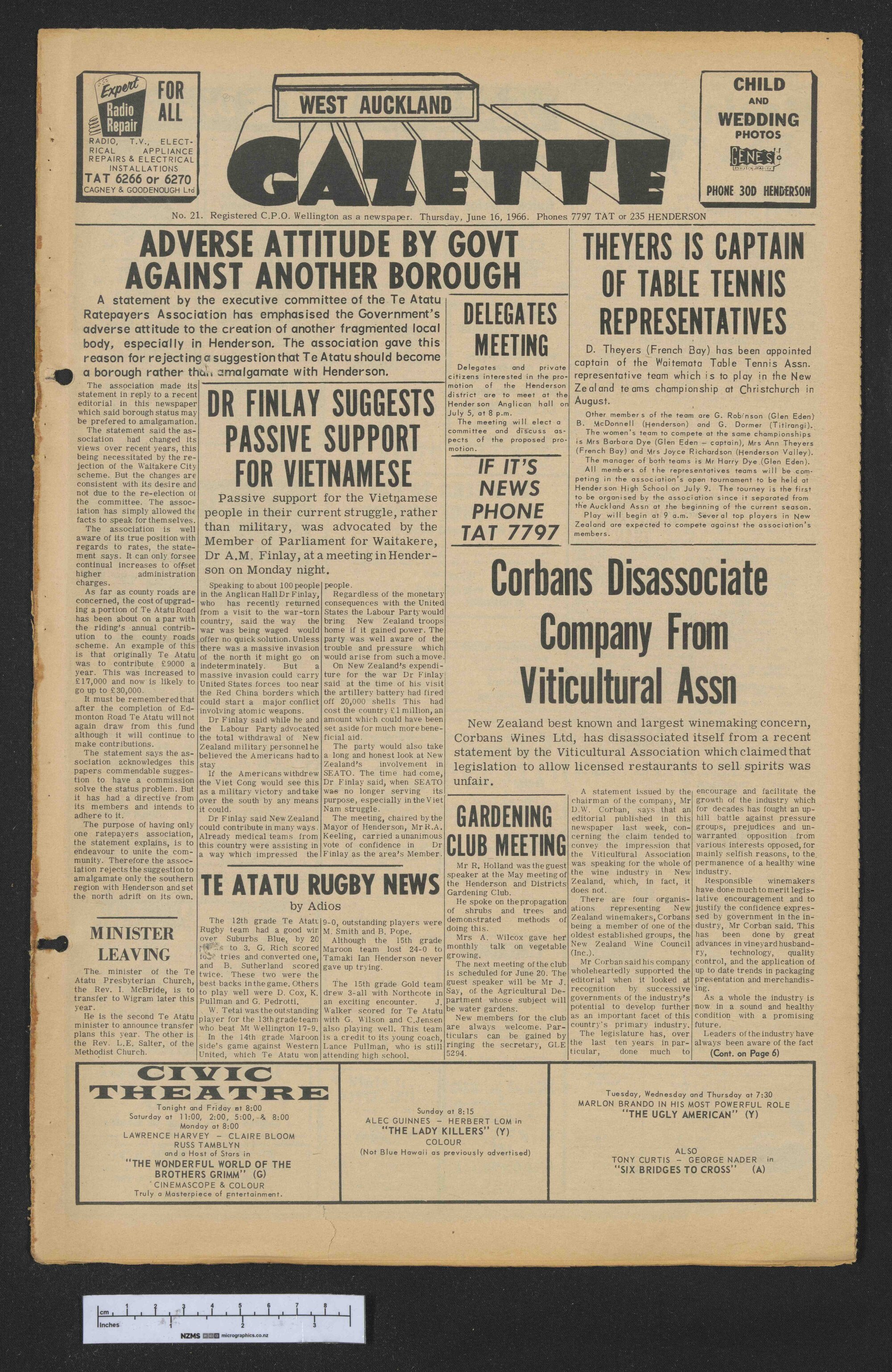1966-06-16 West Auckland Gazette