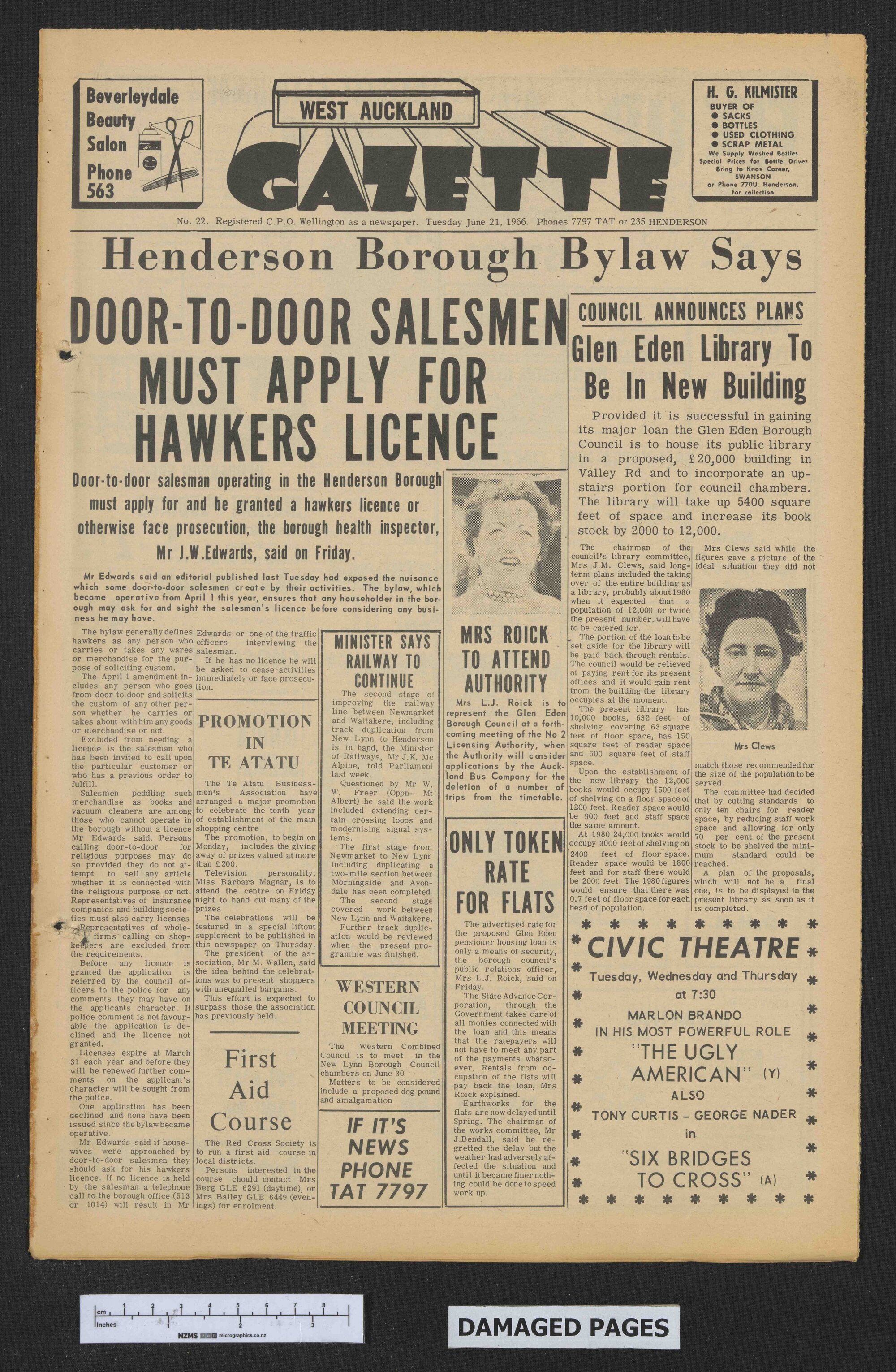 1966-06-21 West Auckland Gazette