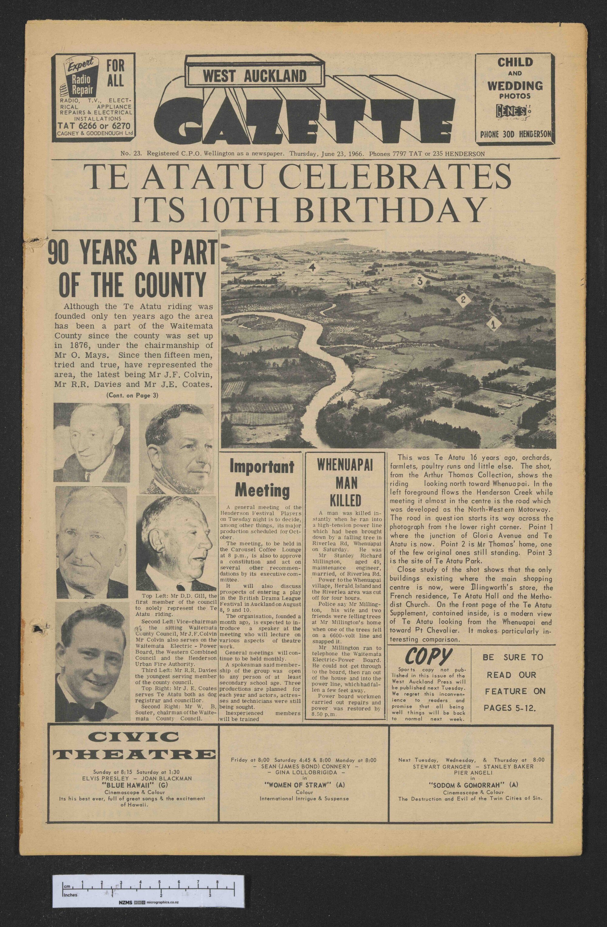 1966-06-23 West Auckland Gazette