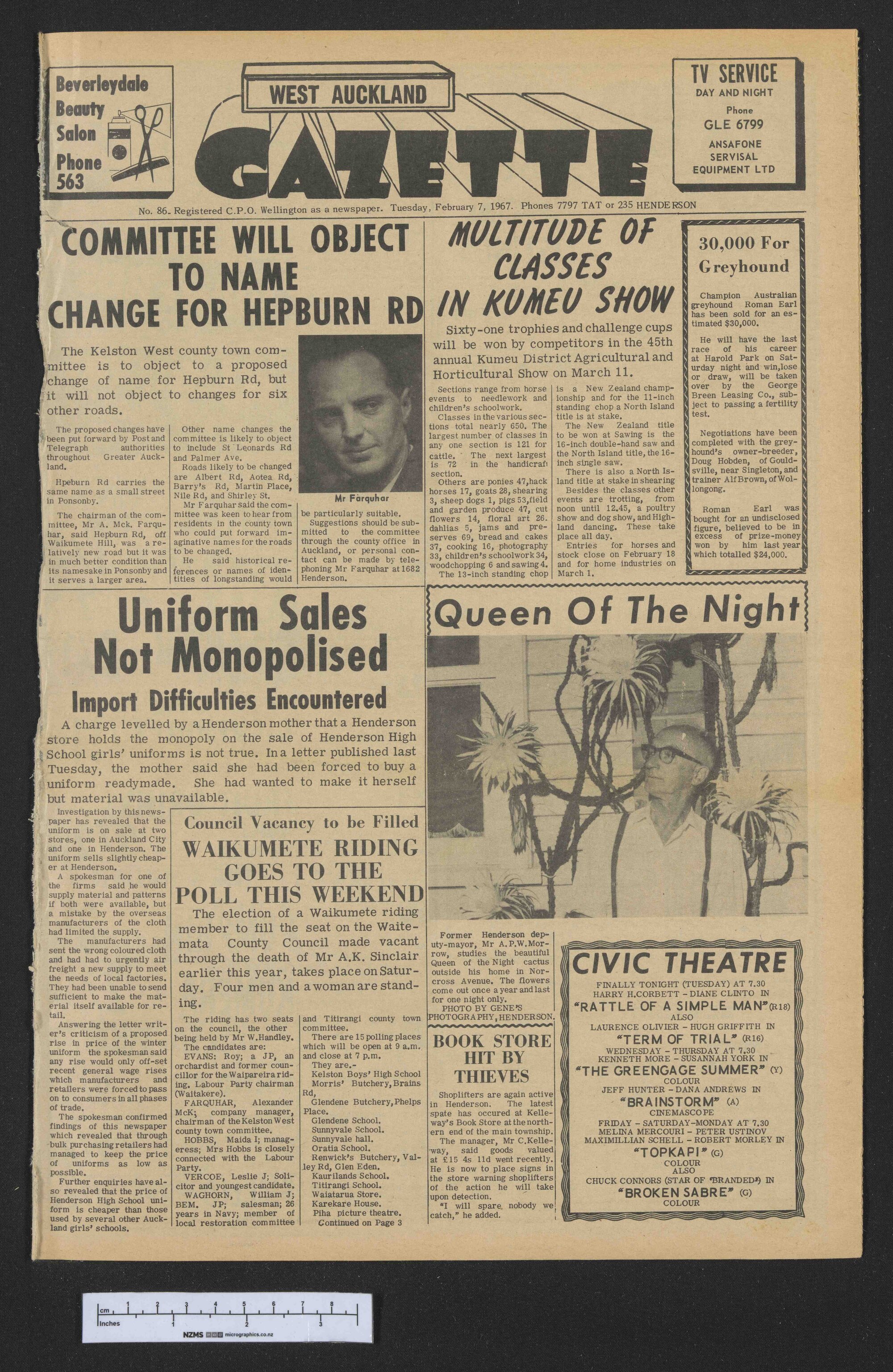 1967-02-07 West Auckland Gazette