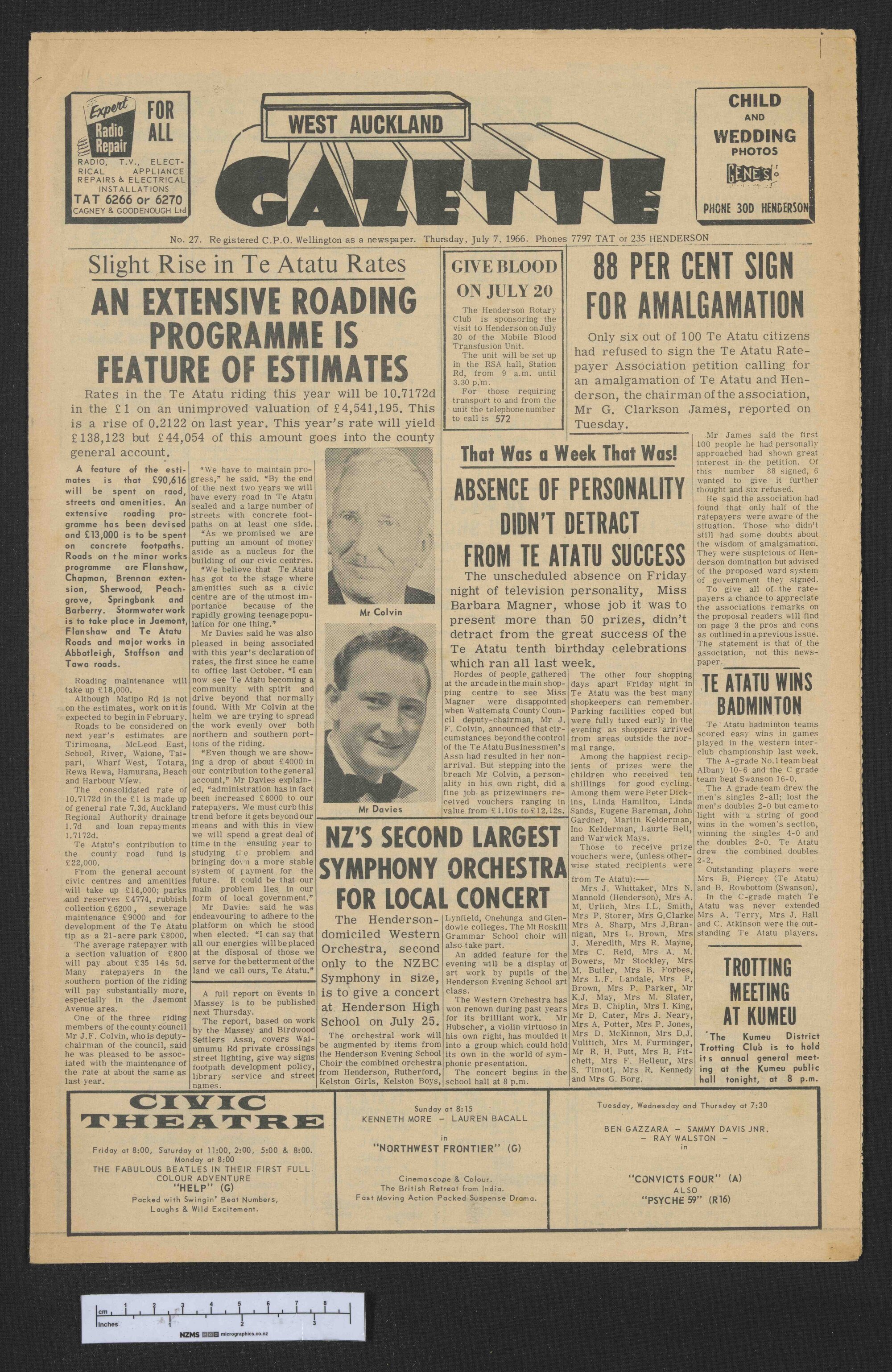 1966-07-07 West Auckland Gazette