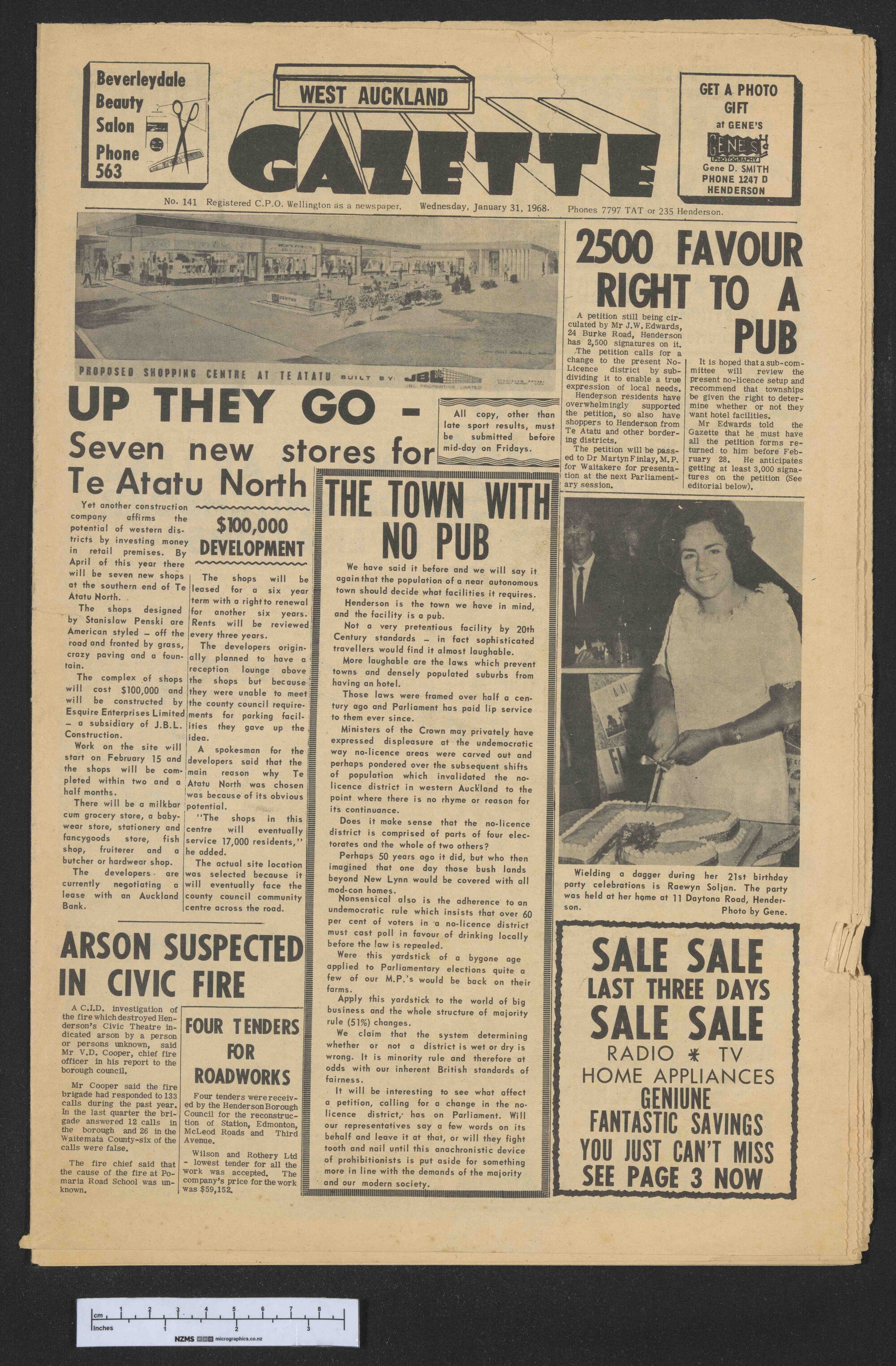 1968-01-31 West Auckland Gazette