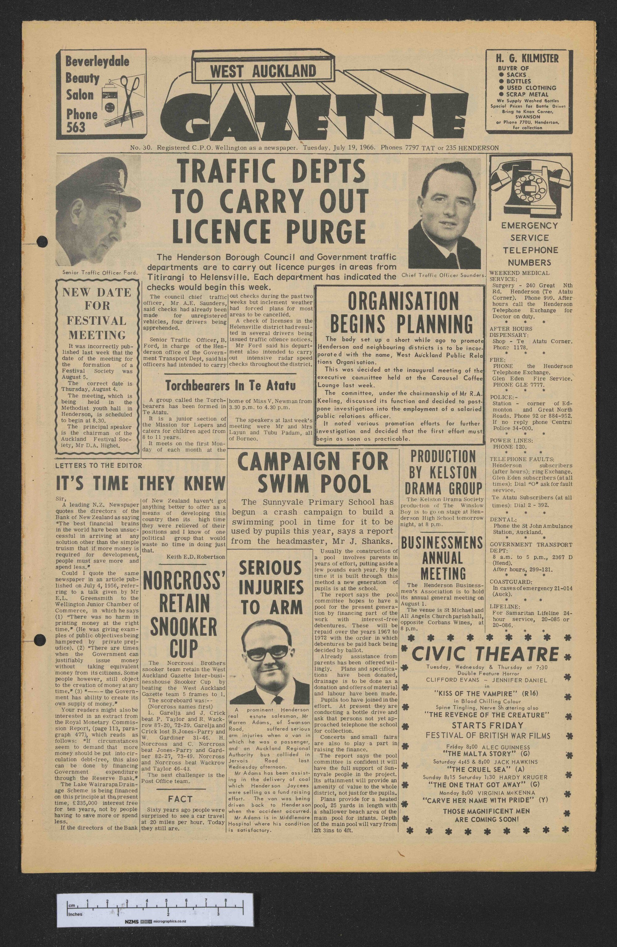 1966-07-19 West Auckland Gazette