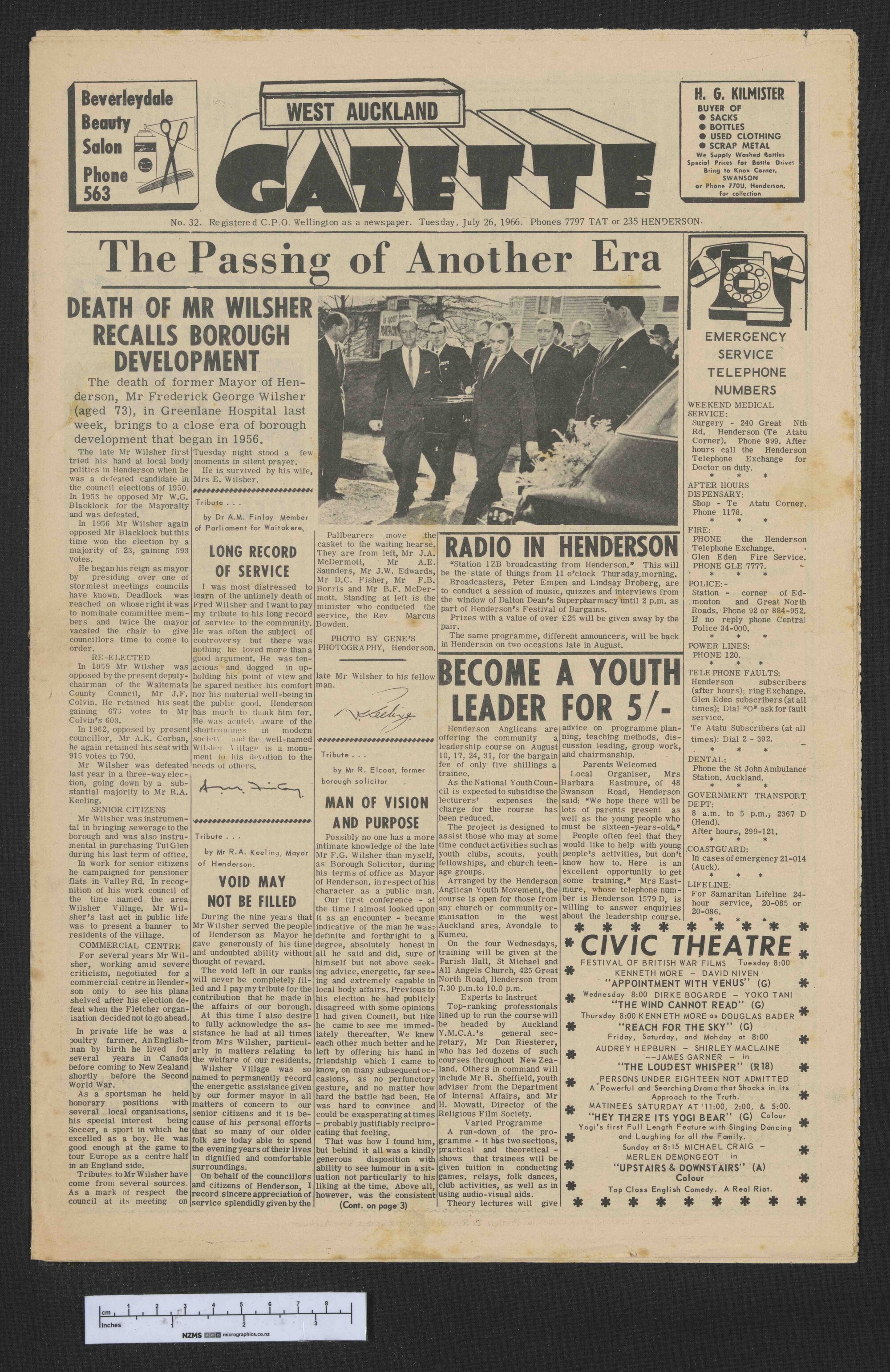 1966-07-26 West Auckland Gazette