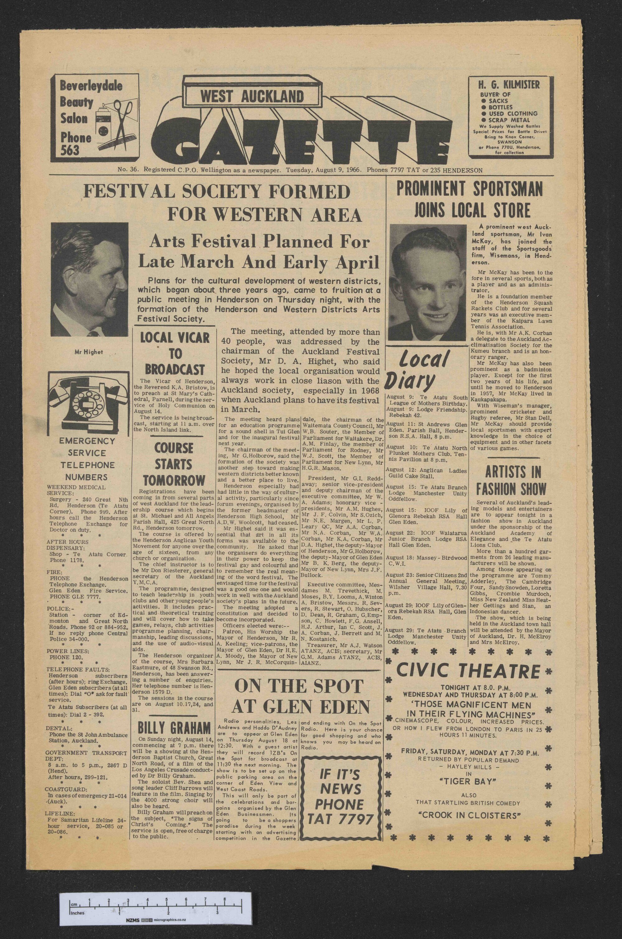 1966-08-09 West Auckland Gazette