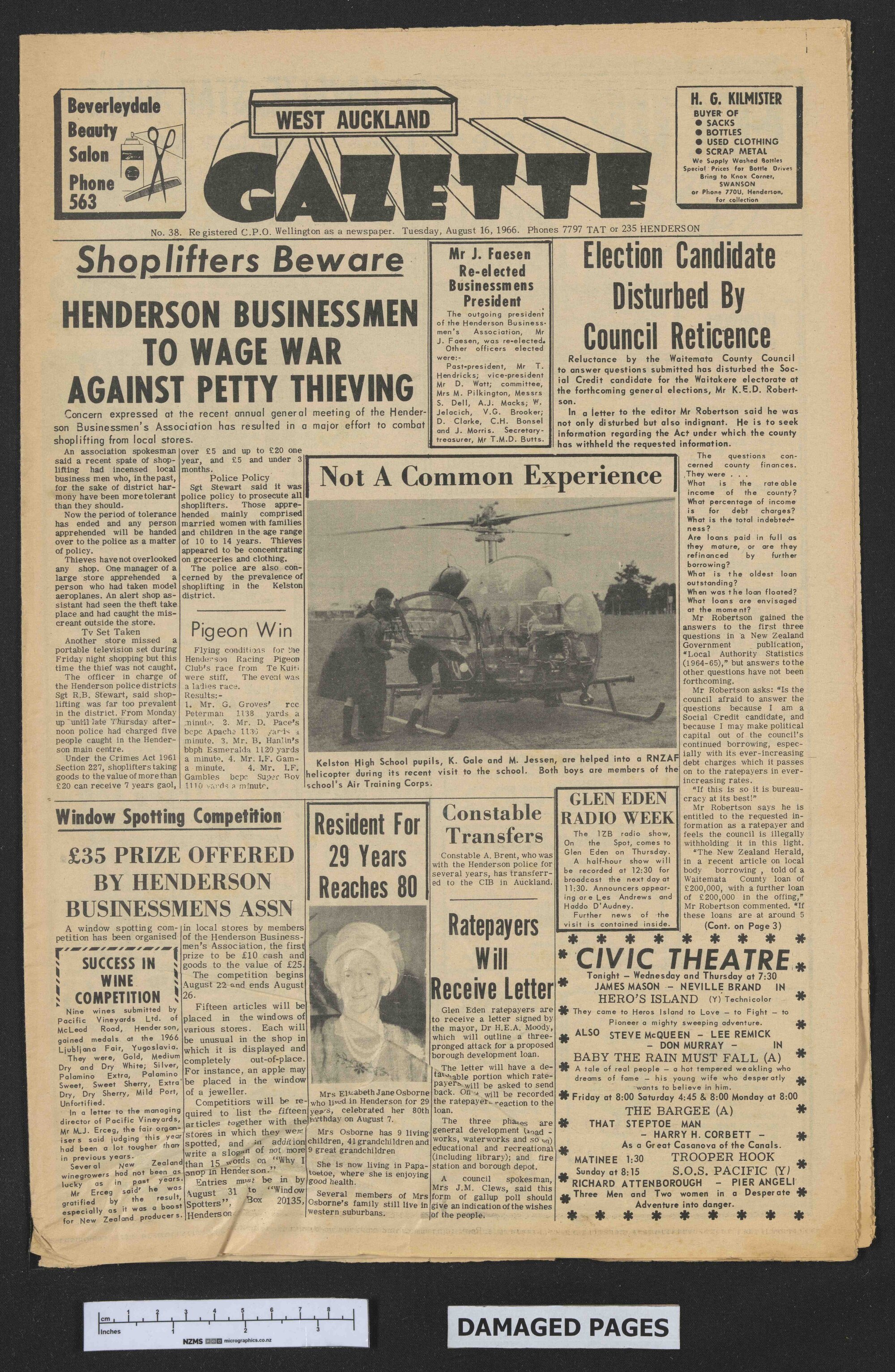 1966-08-16 West Auckland Gazette