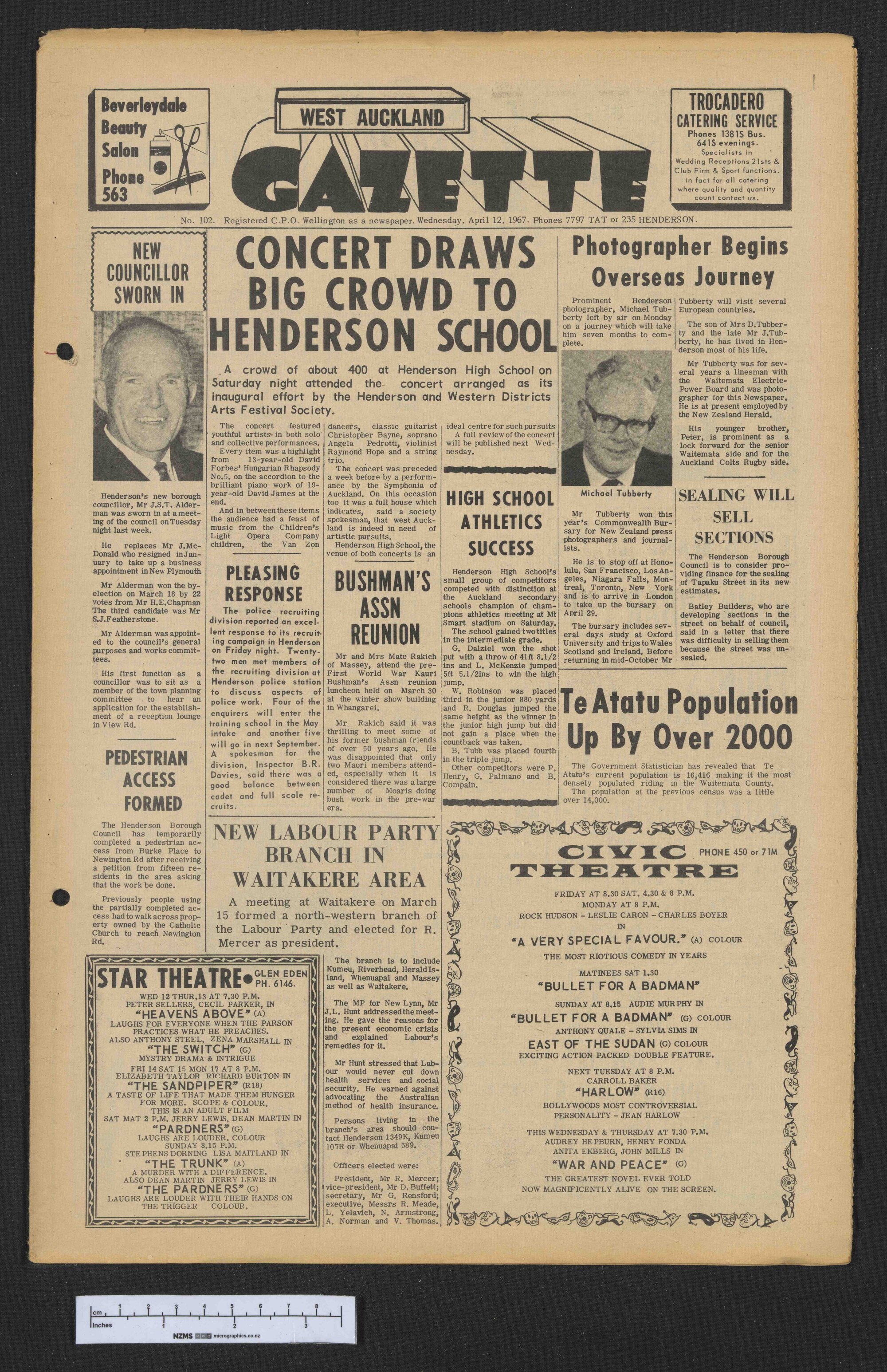 1967-04-12 West Auckland Gazette