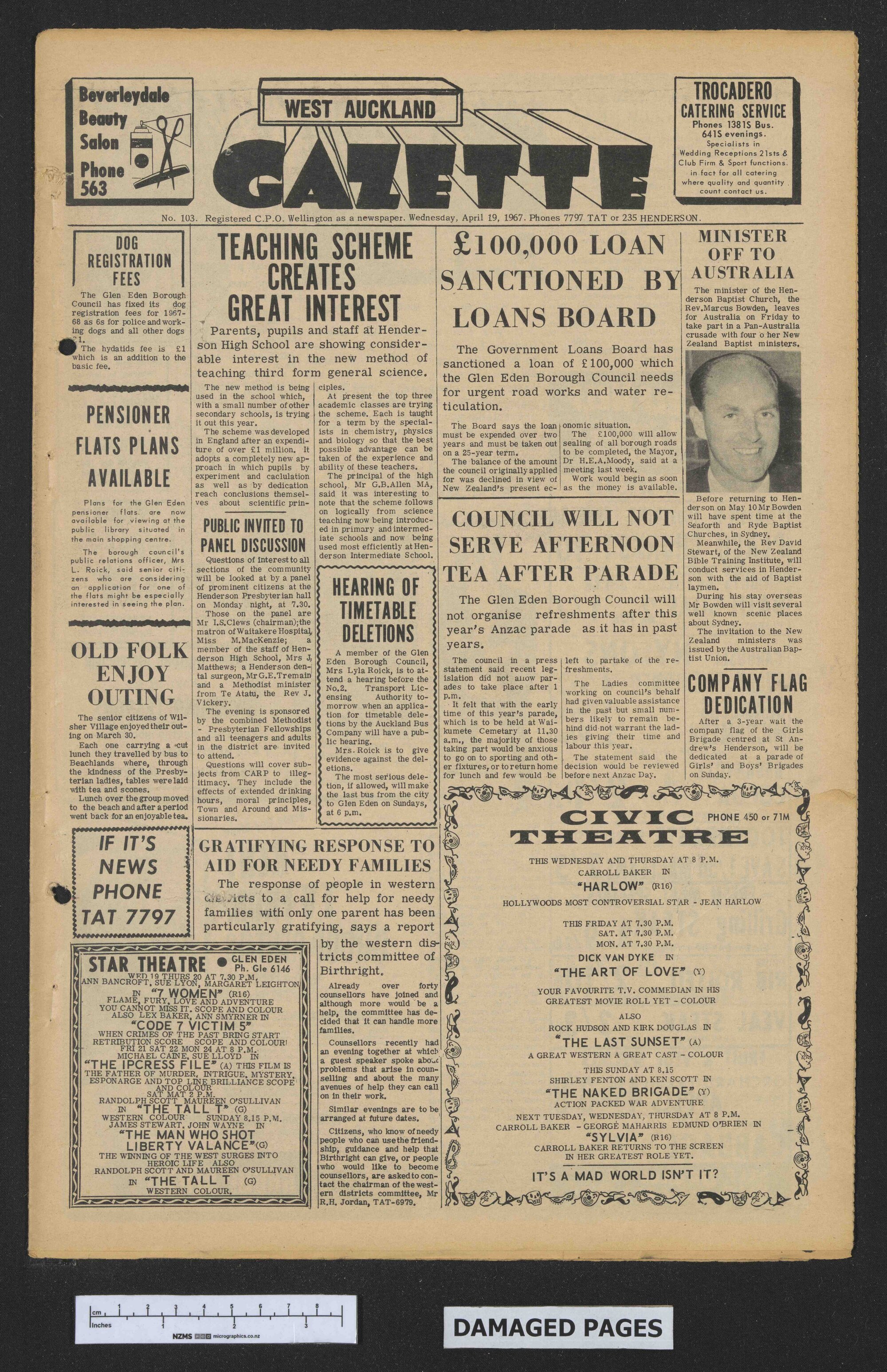 1967-04-19 West Auckland Gazette