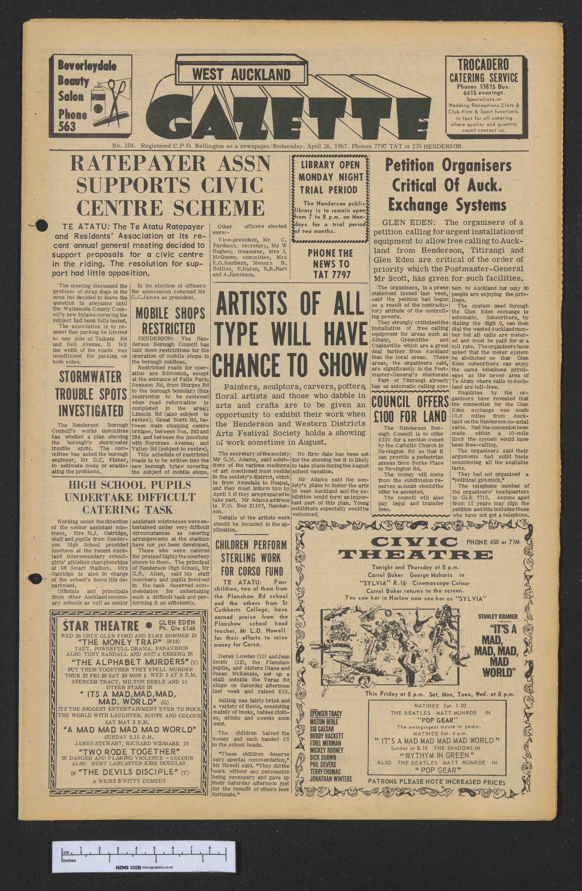 1967-04-26 West Auckland Gazette