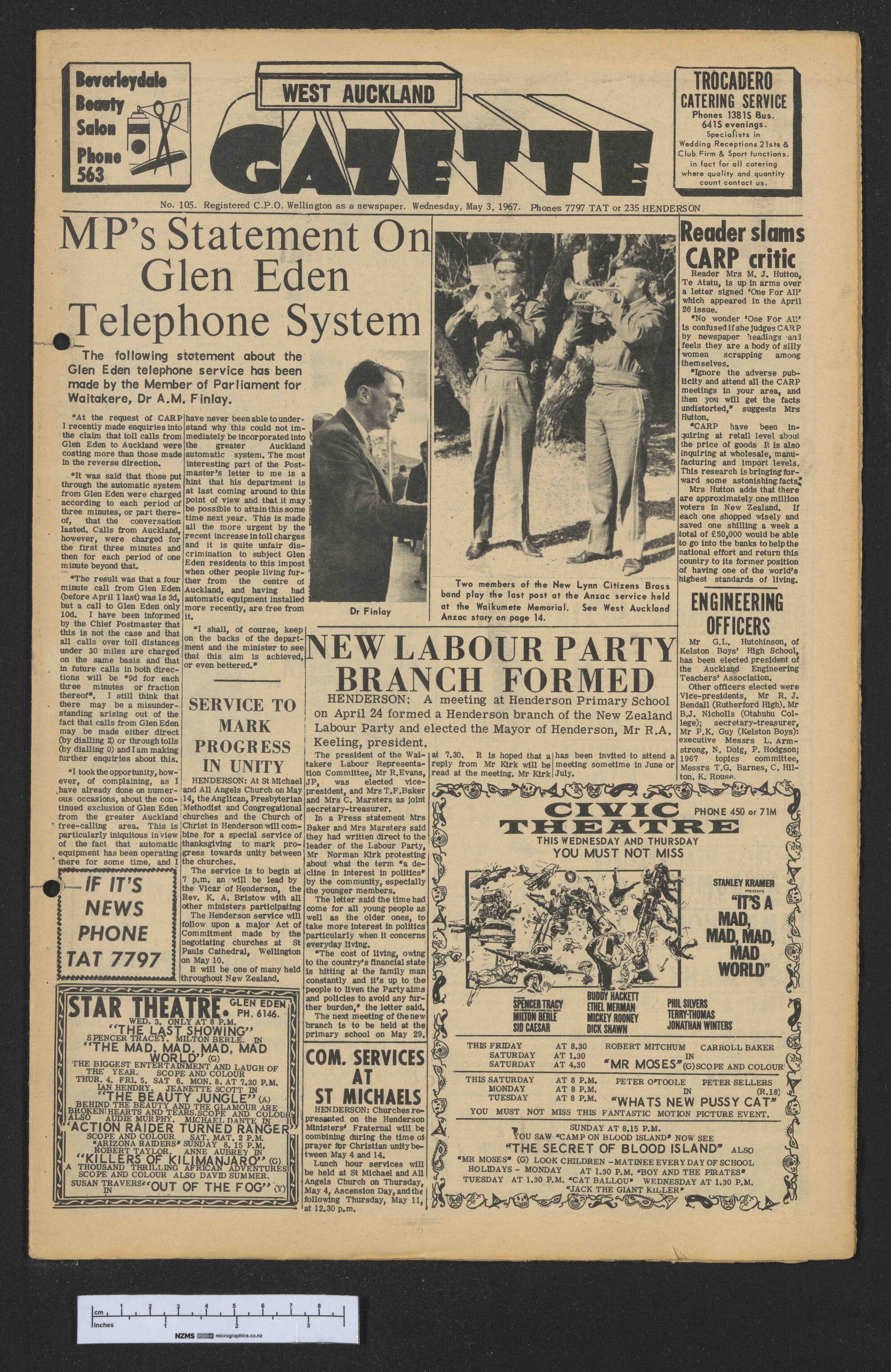 1967-05-03 West Auckland Gazette