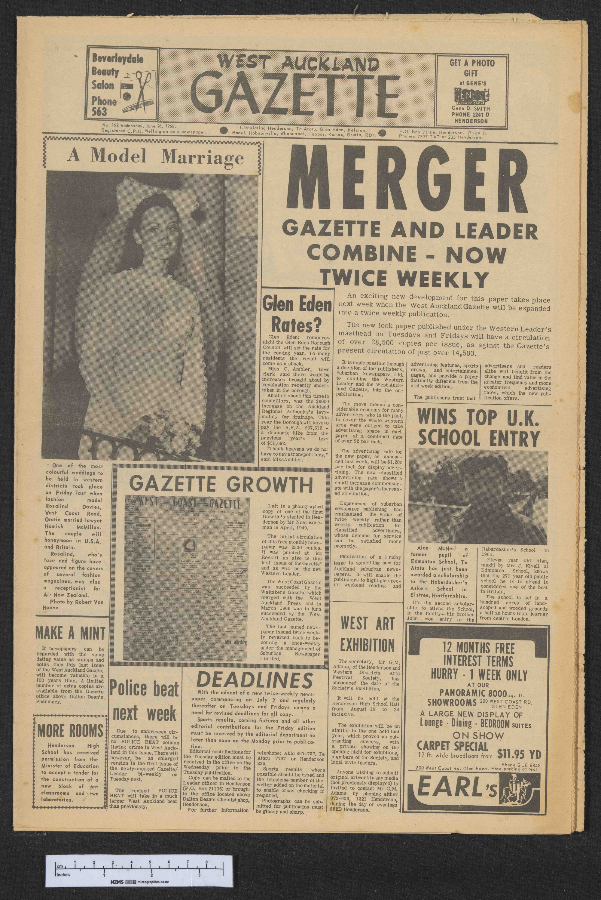 1968-06-26 West Auckland Gazette