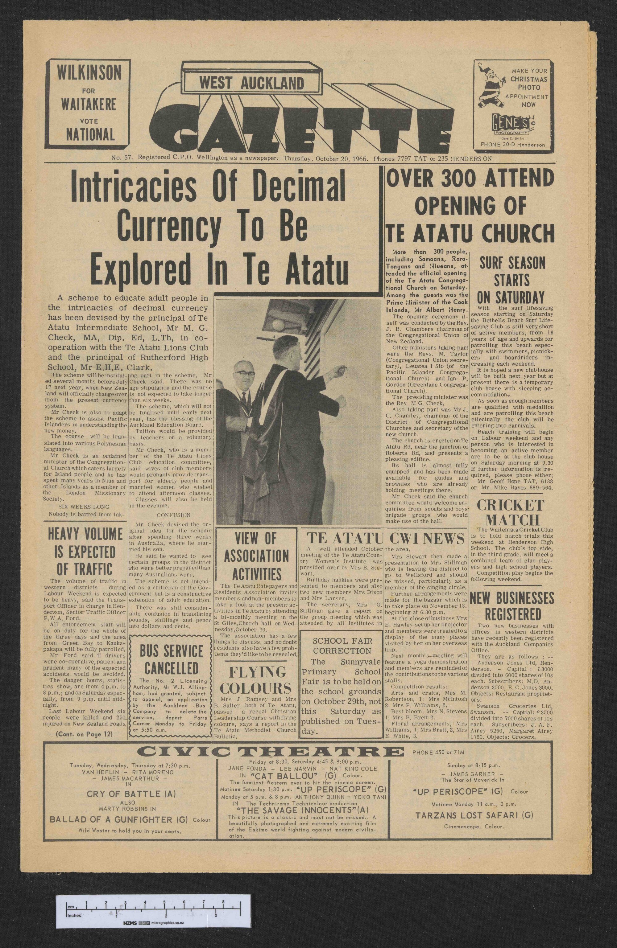 1966-10-20 West Auckland Gazette