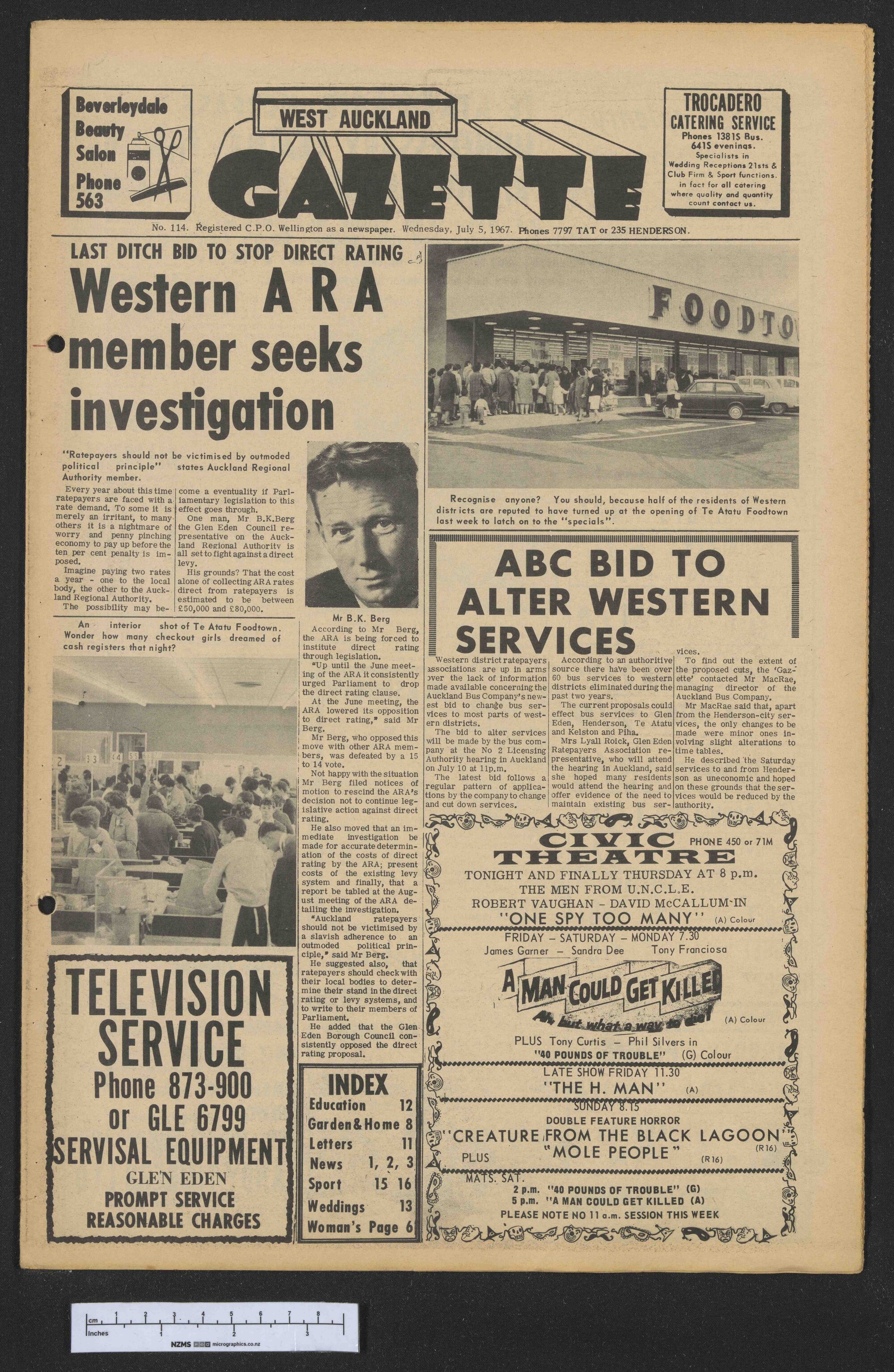 1967-07-05 West Auckland Gazette