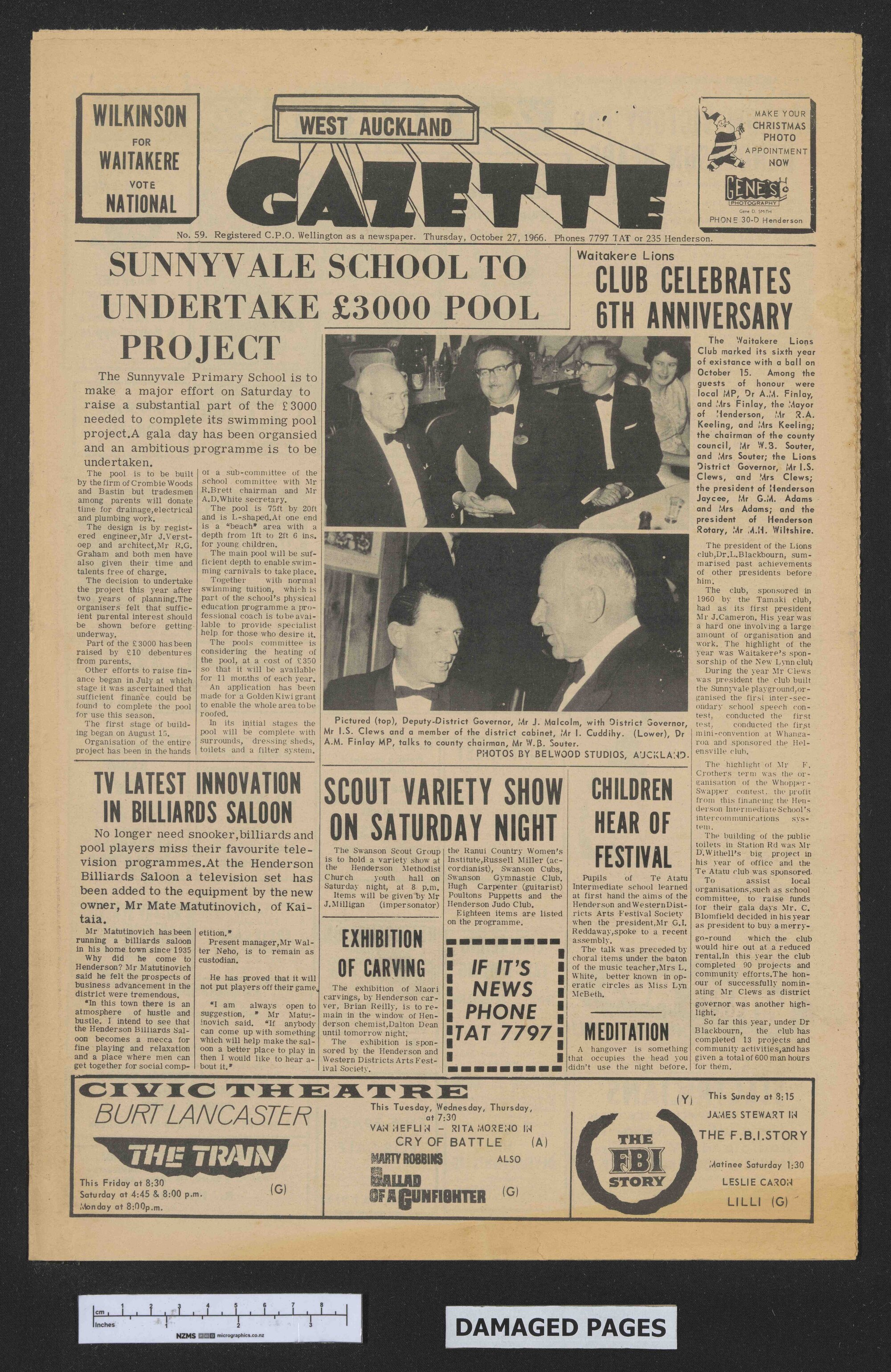 1966-10-27 West Auckland Gazette