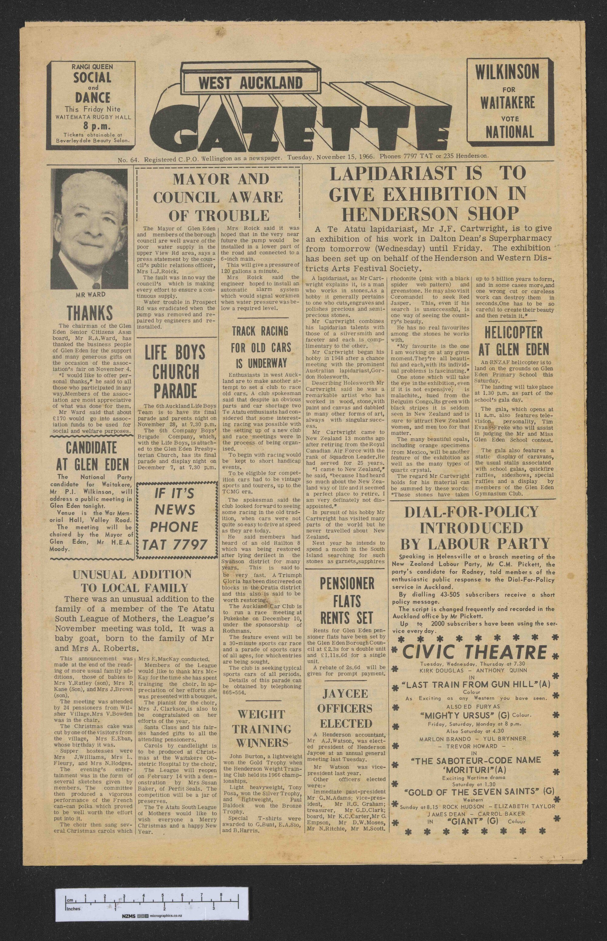 1966-11-15 West Auckland Gazette