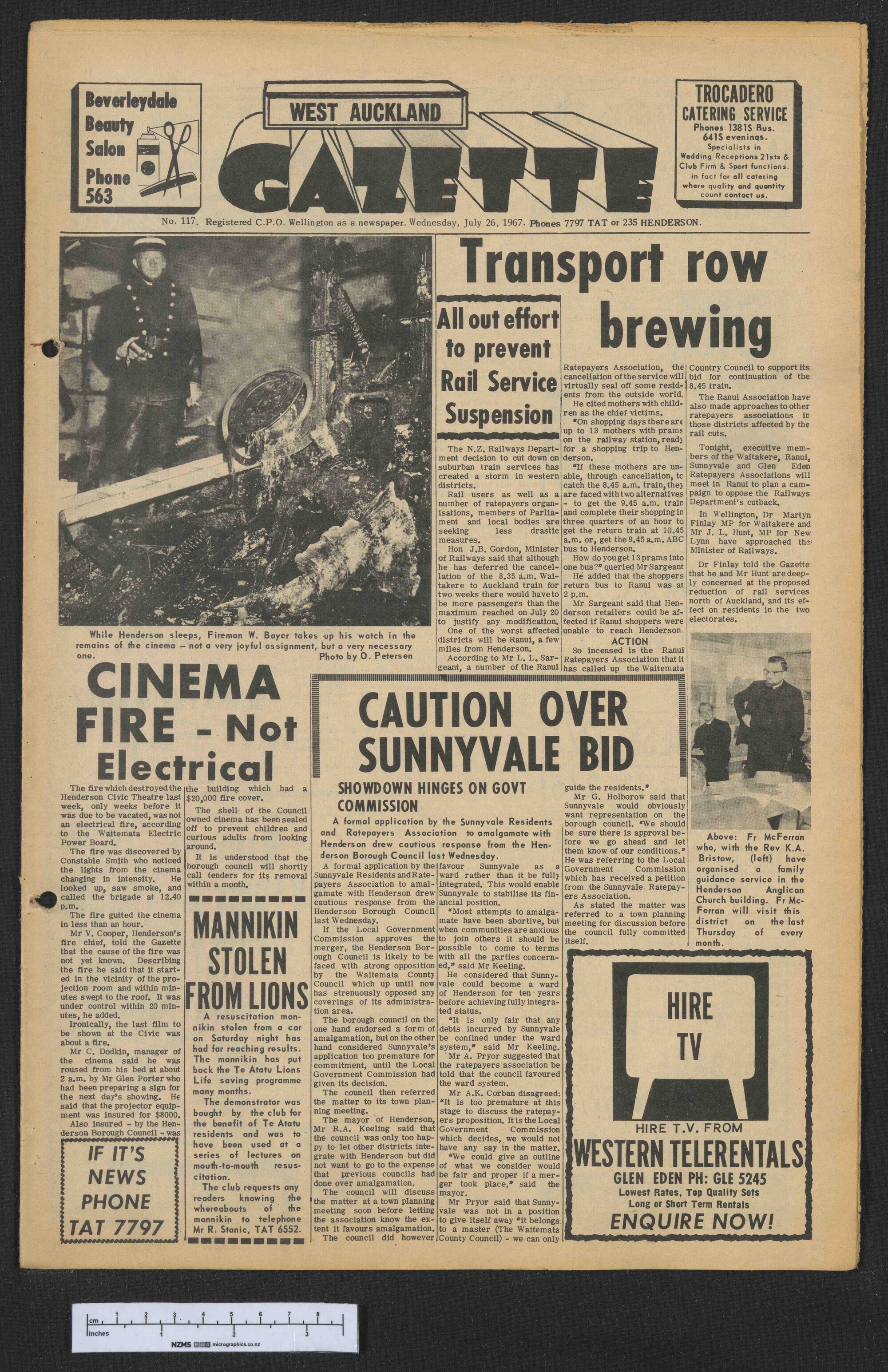 1967-07-26 West Auckland Gazette