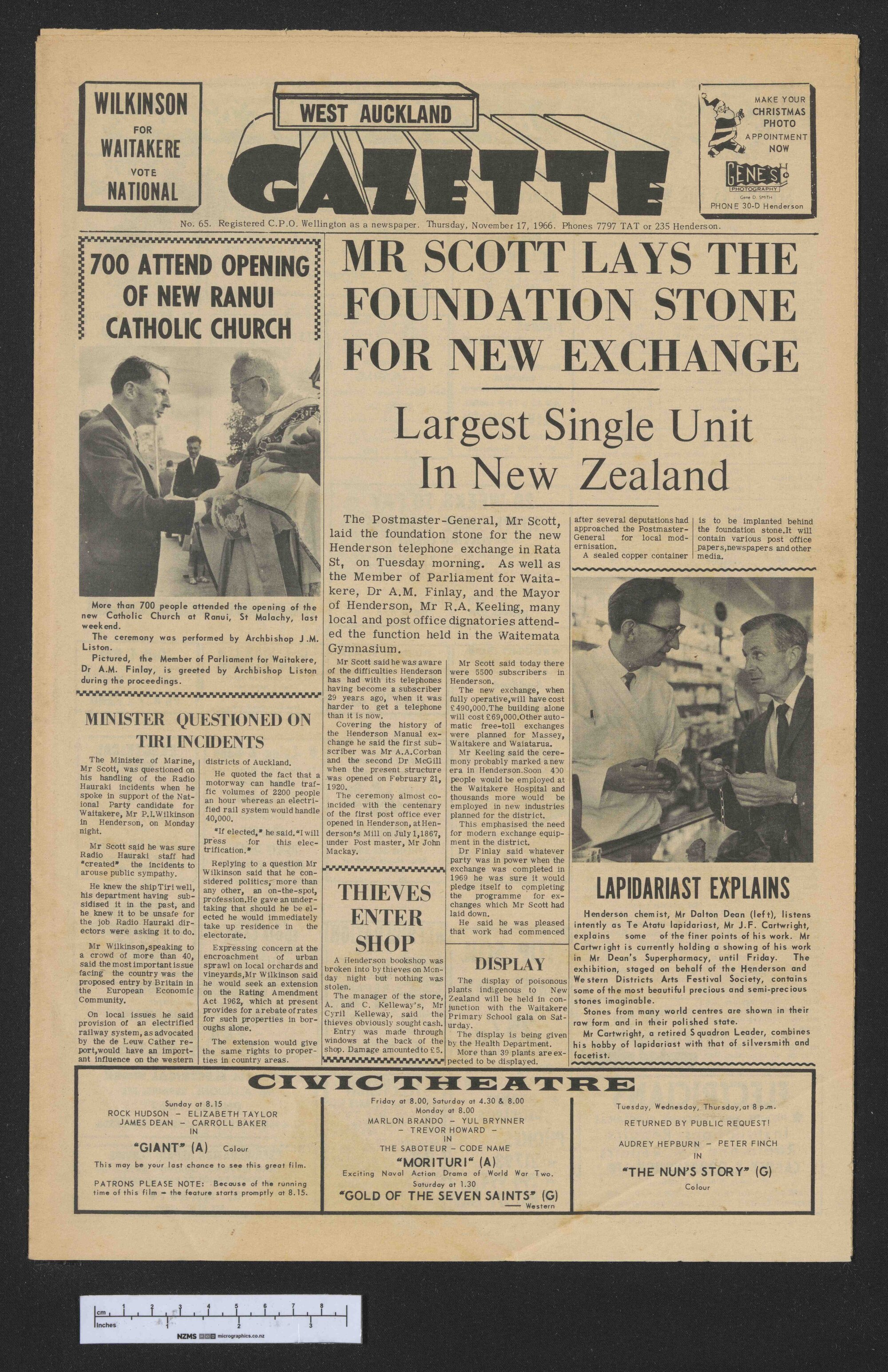 1966-11-17 West Auckland Gazette