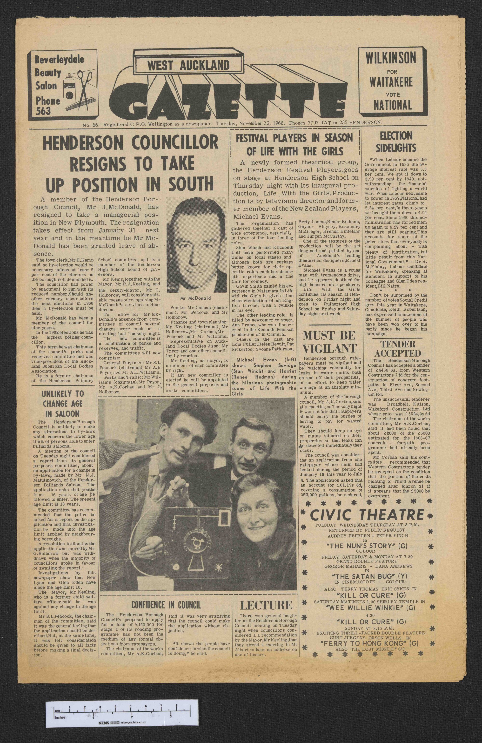 1966-11-22 West Auckland Gazette