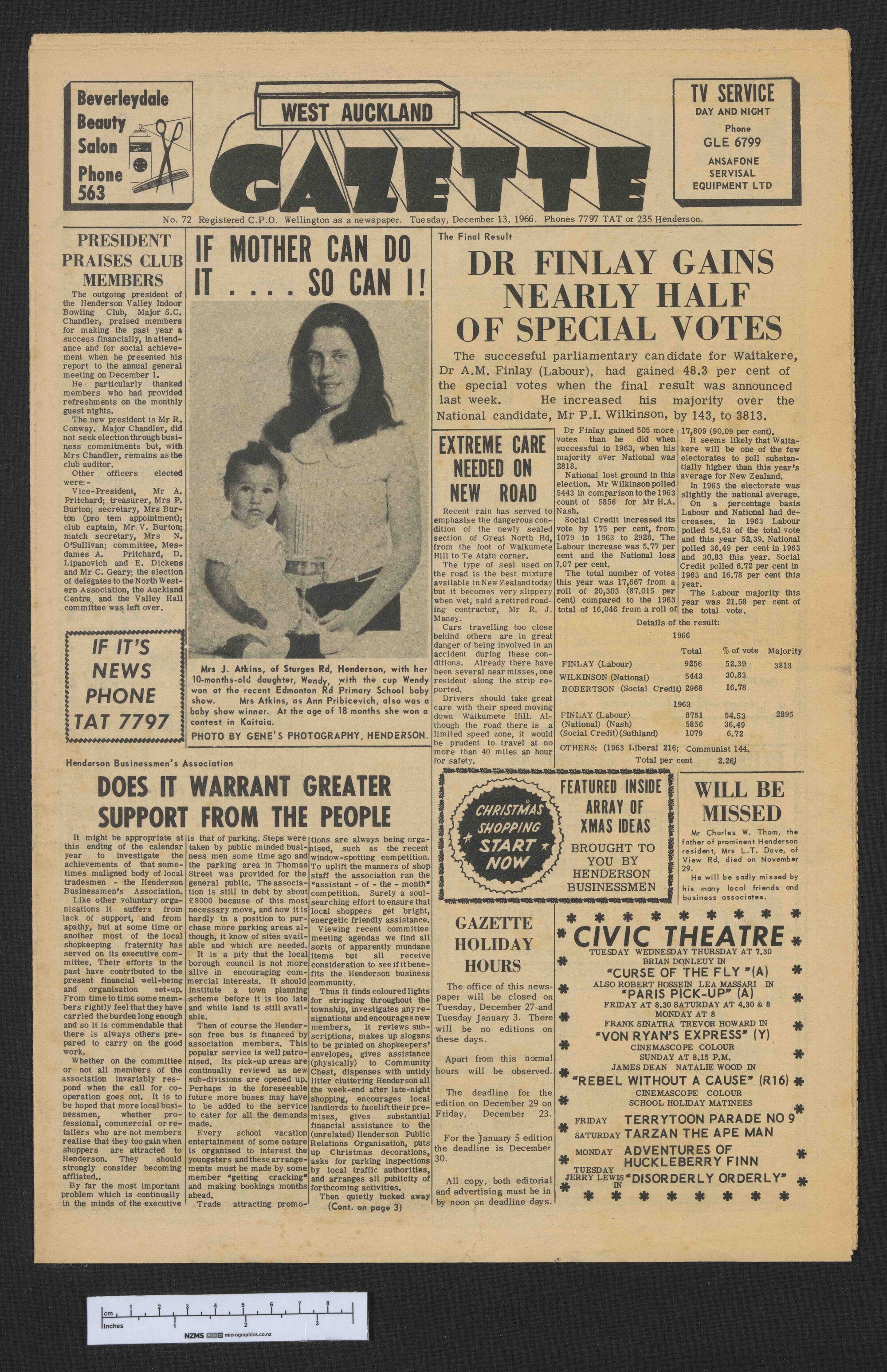 1966-12-13 West Auckland Gazette