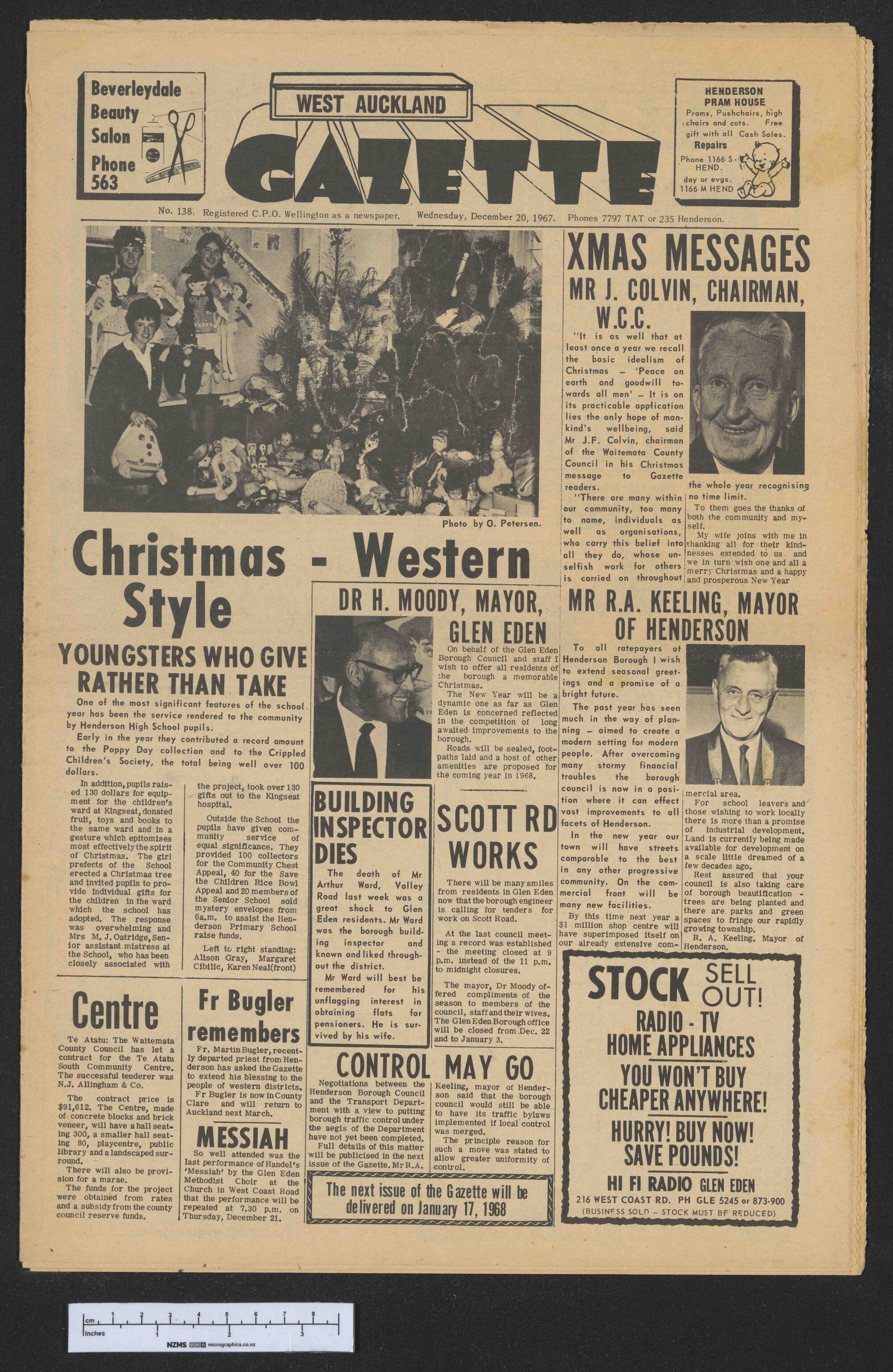 1967-12-20 West Auckland Gazette