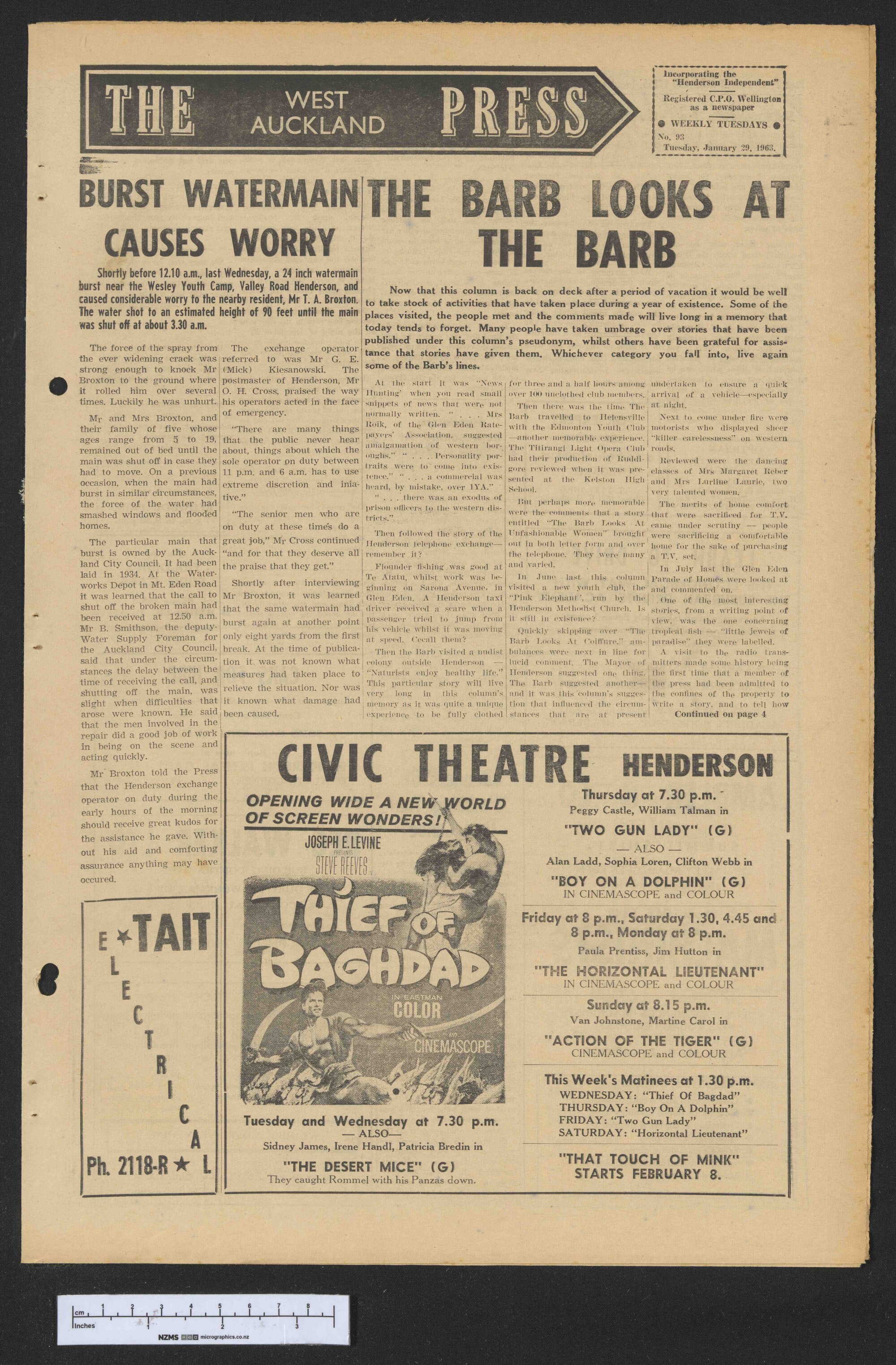 1963-01-29 West Auckland Press