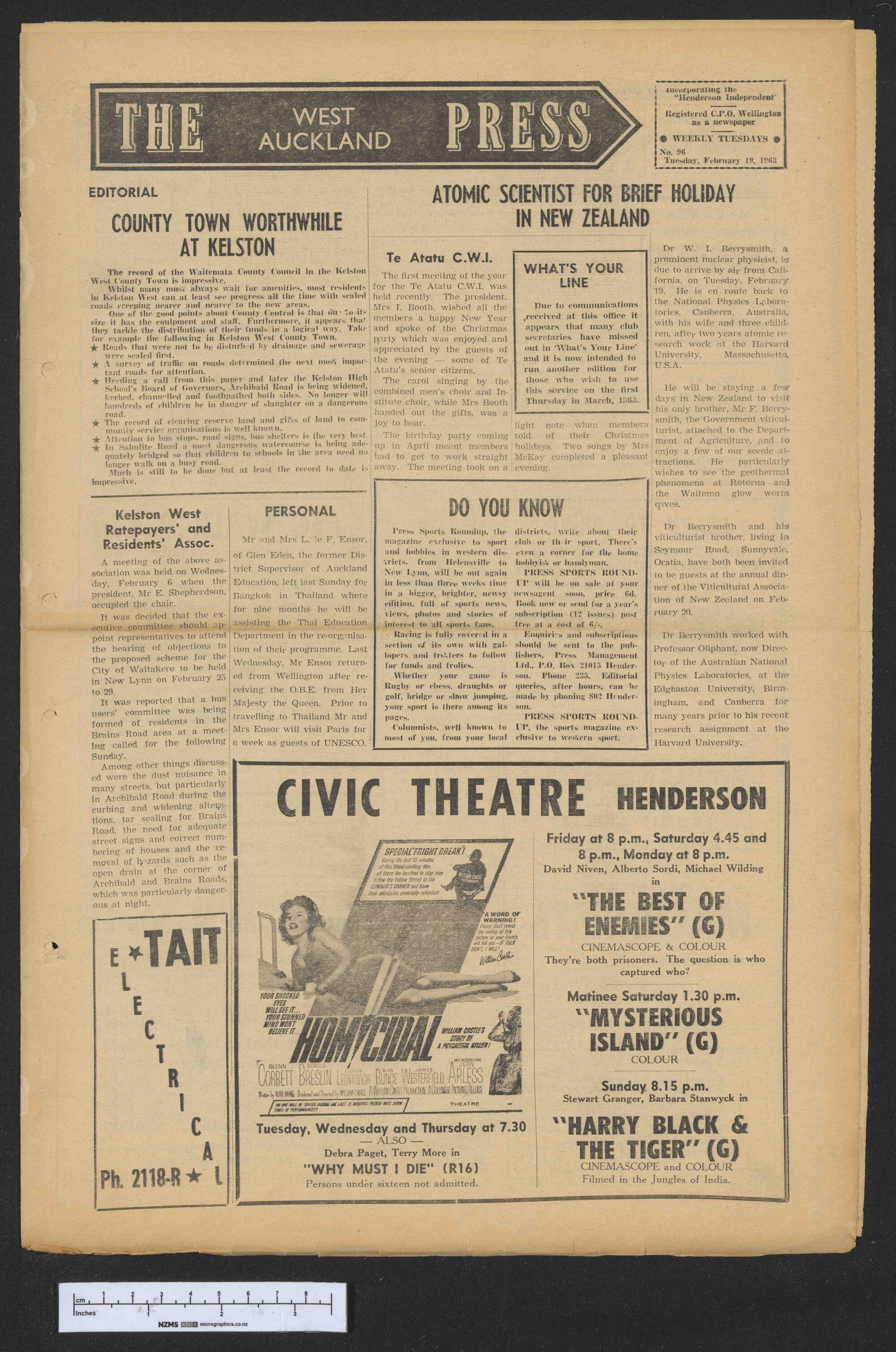 1963-02-19 West Auckland Press