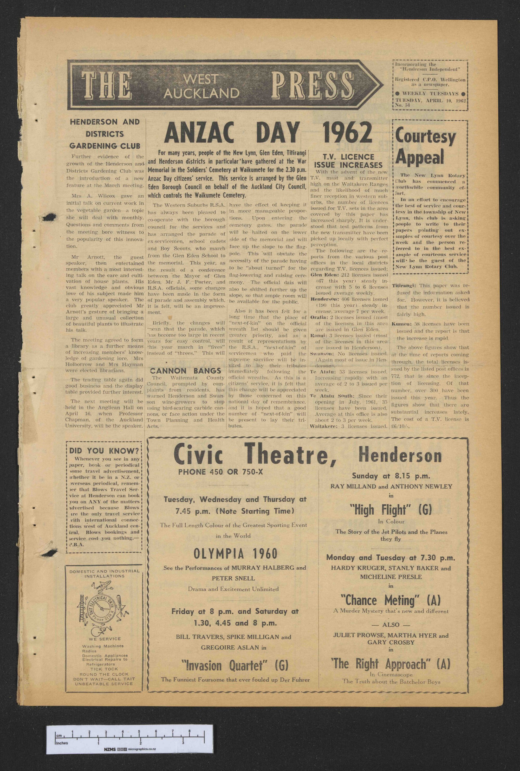 1962-04-10 West Auckland Press