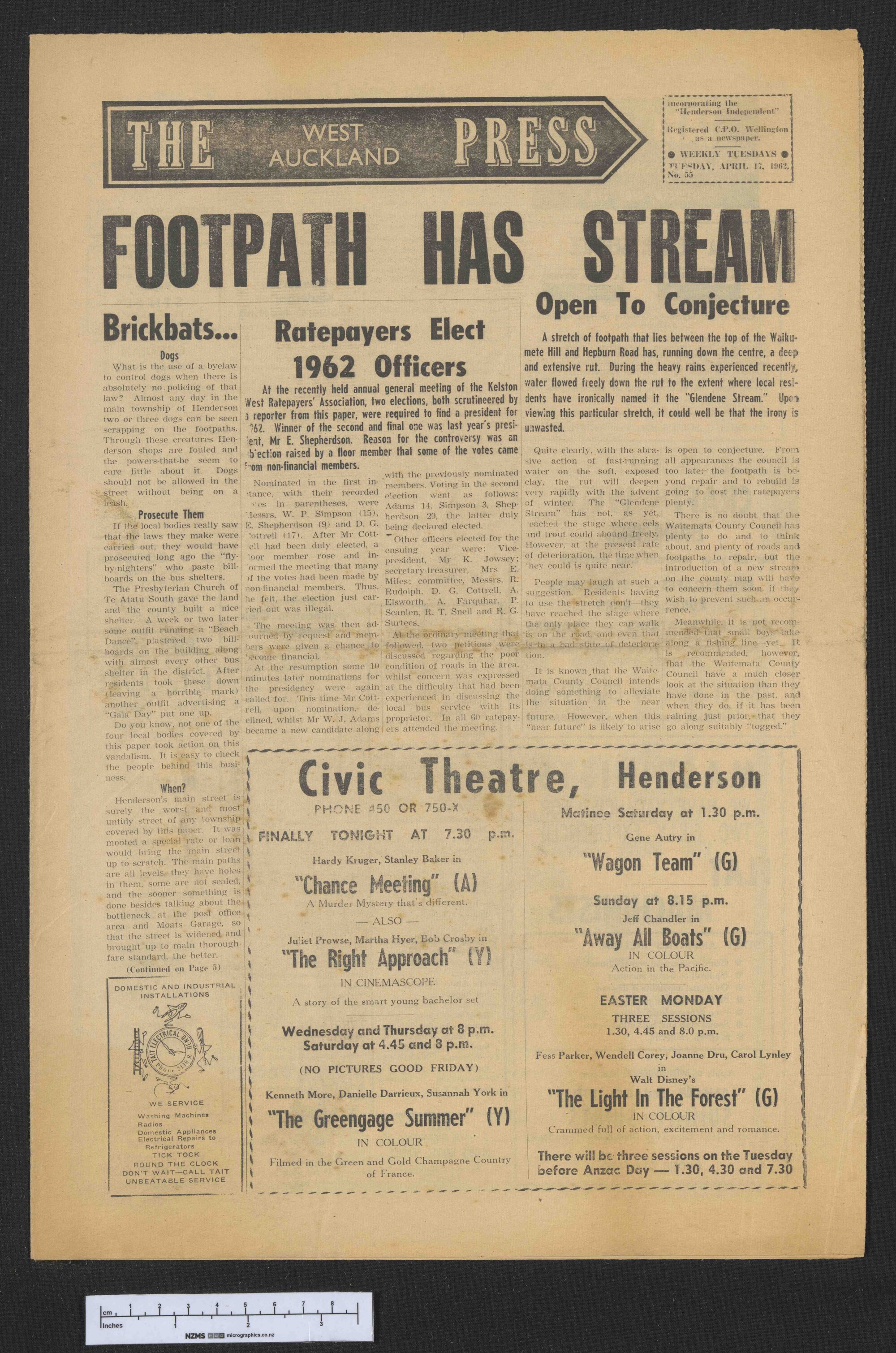 1962-04-17 West Auckland Press