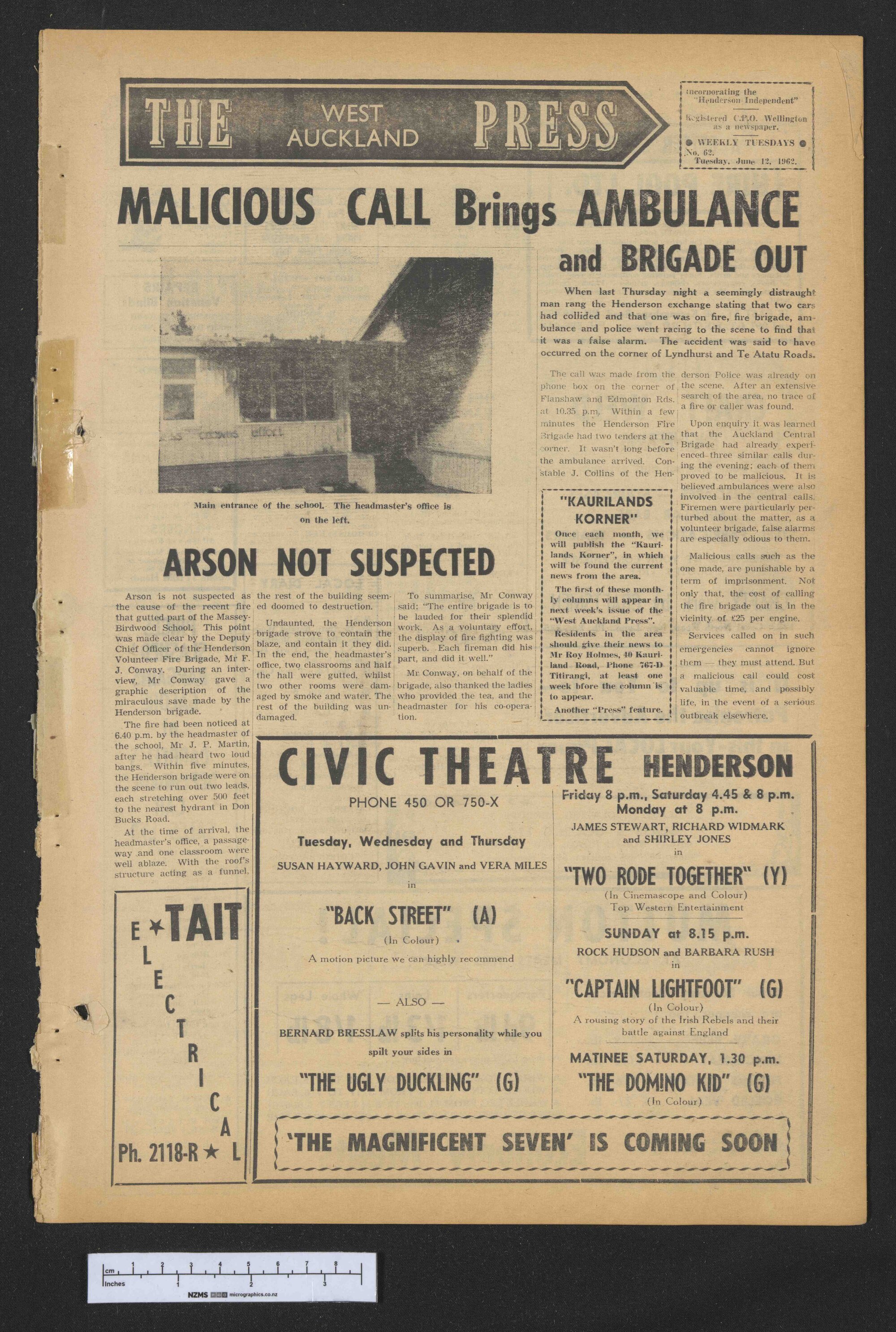 1962-06-12 West Auckland Press