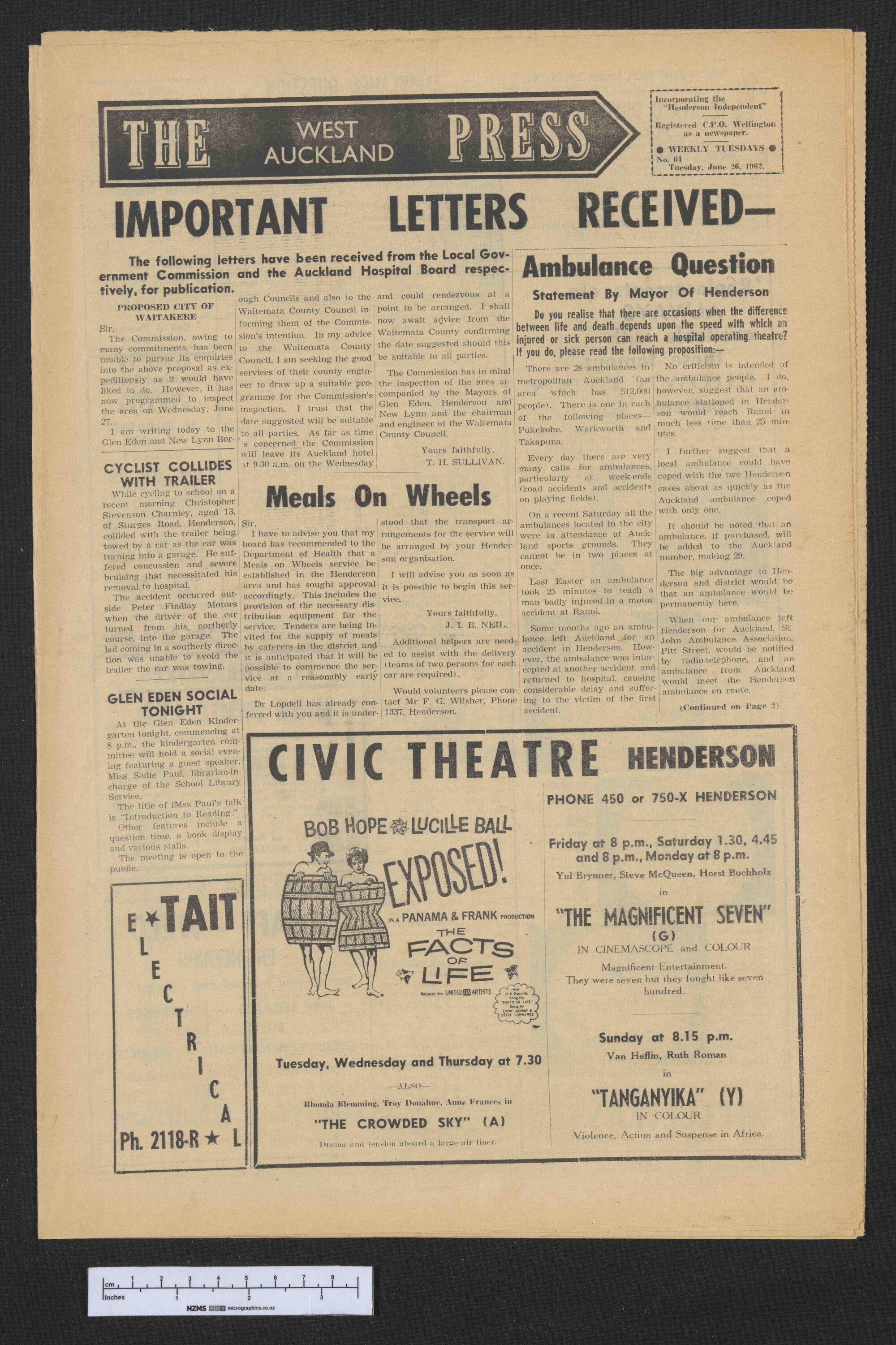 1962-06-26 West Auckland Press