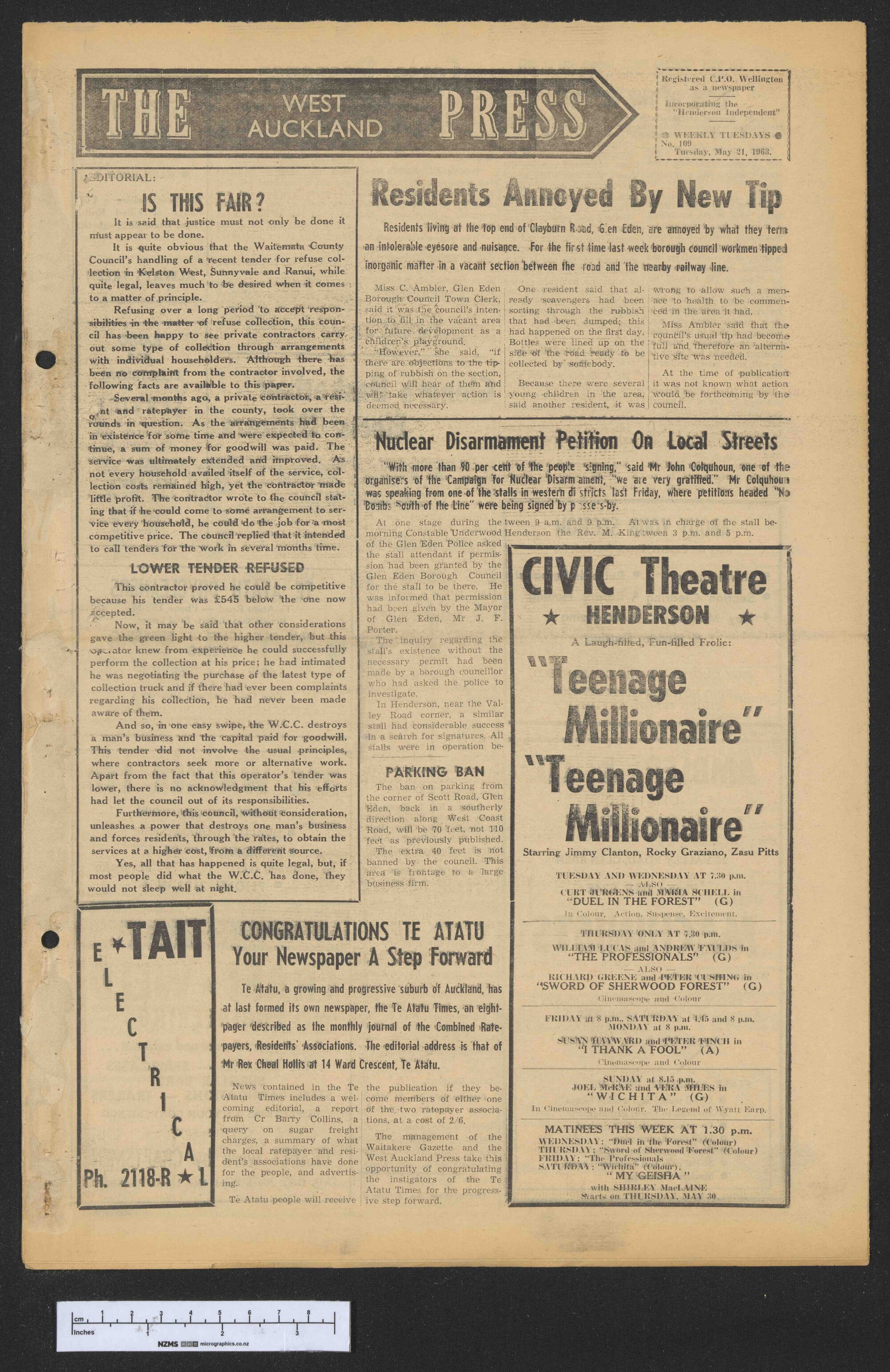 1963-05-21 West Auckland Press