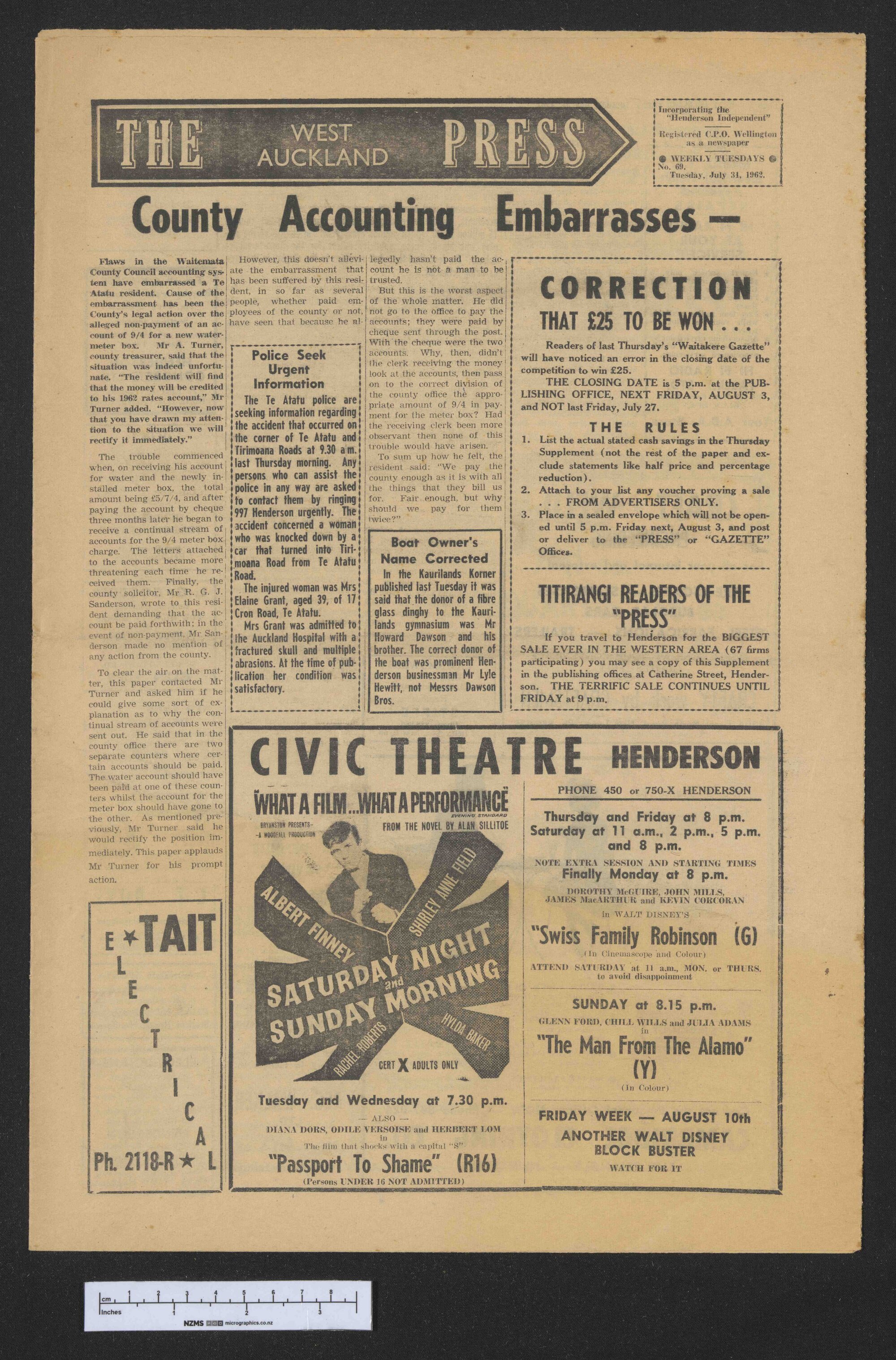 1962-07-31 West Auckland Press