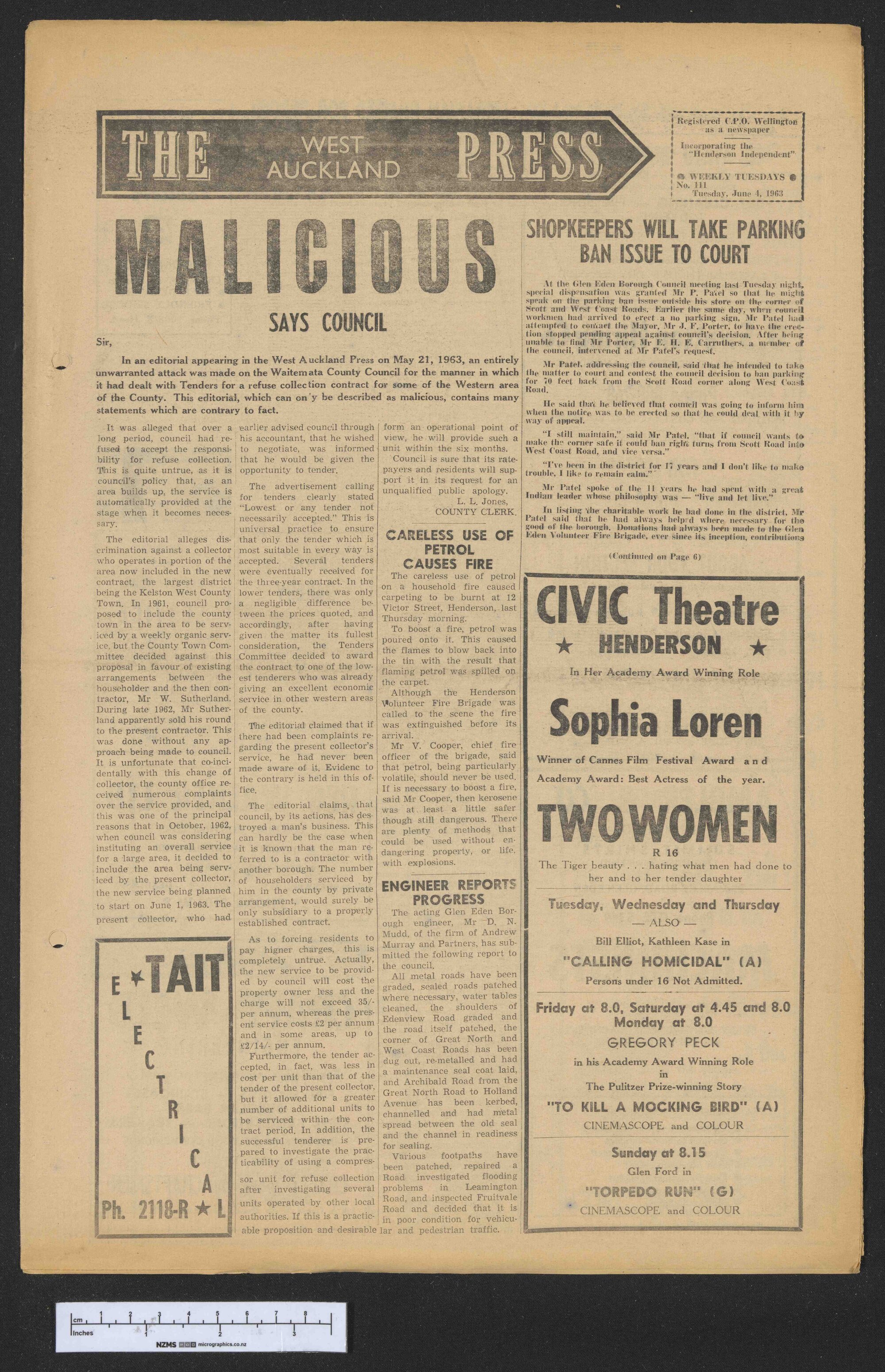 1963-06-04 West Auckland Press