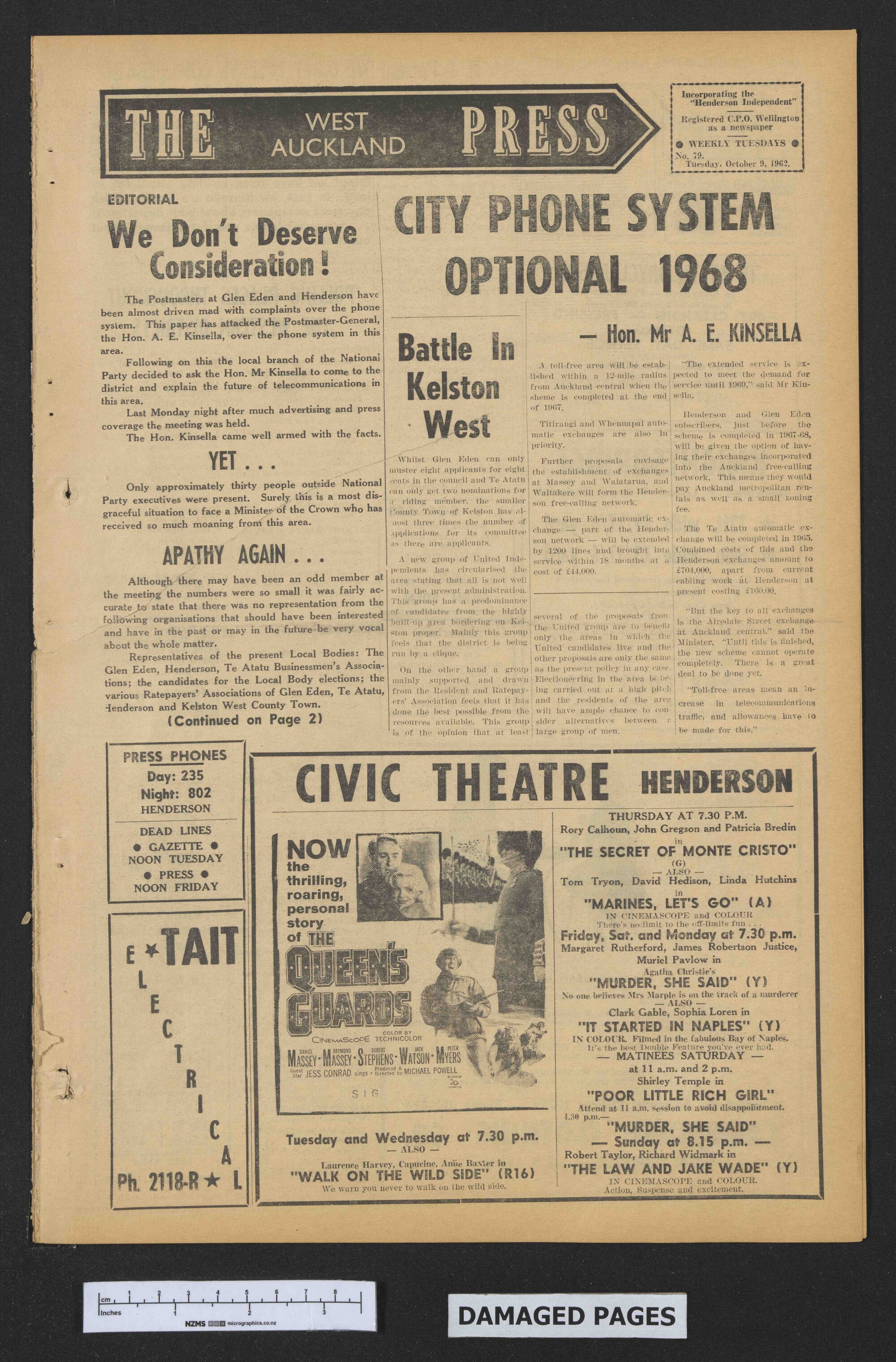 1962-10-09 West Auckland Press