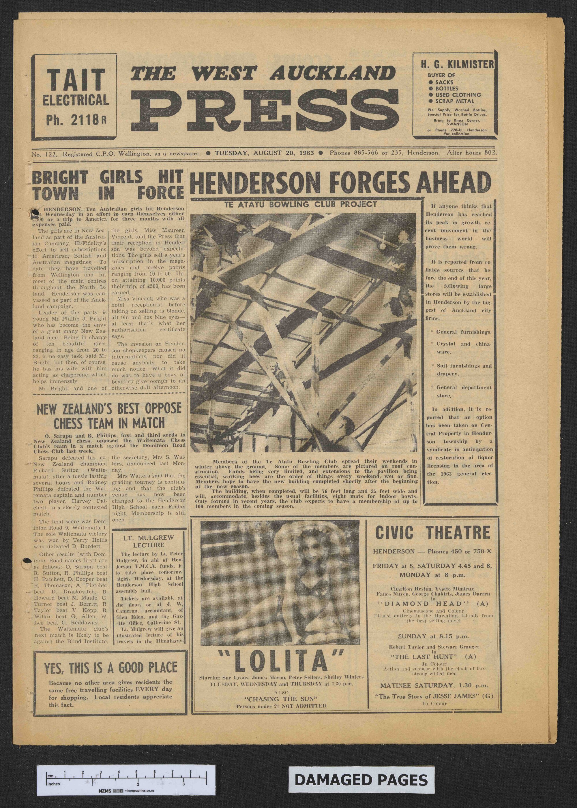 1963-08-20 West Auckland Press