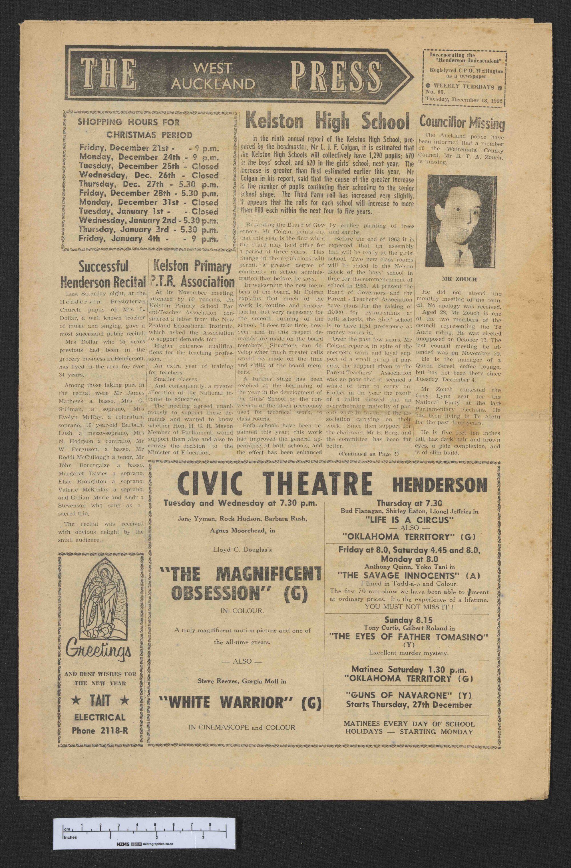 1962-12-18 West Auckland Press