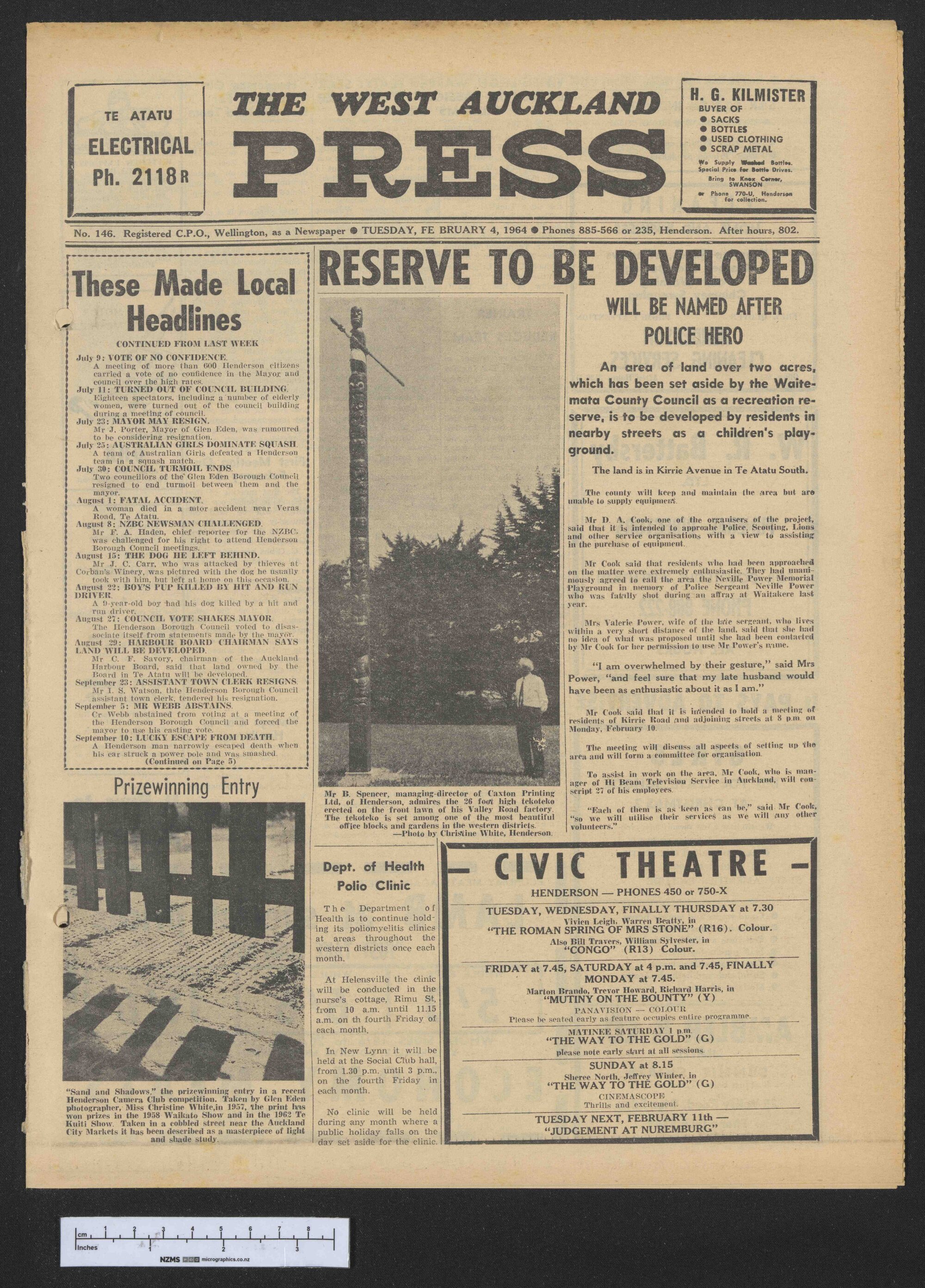 1964-02-04 West Auckland Press