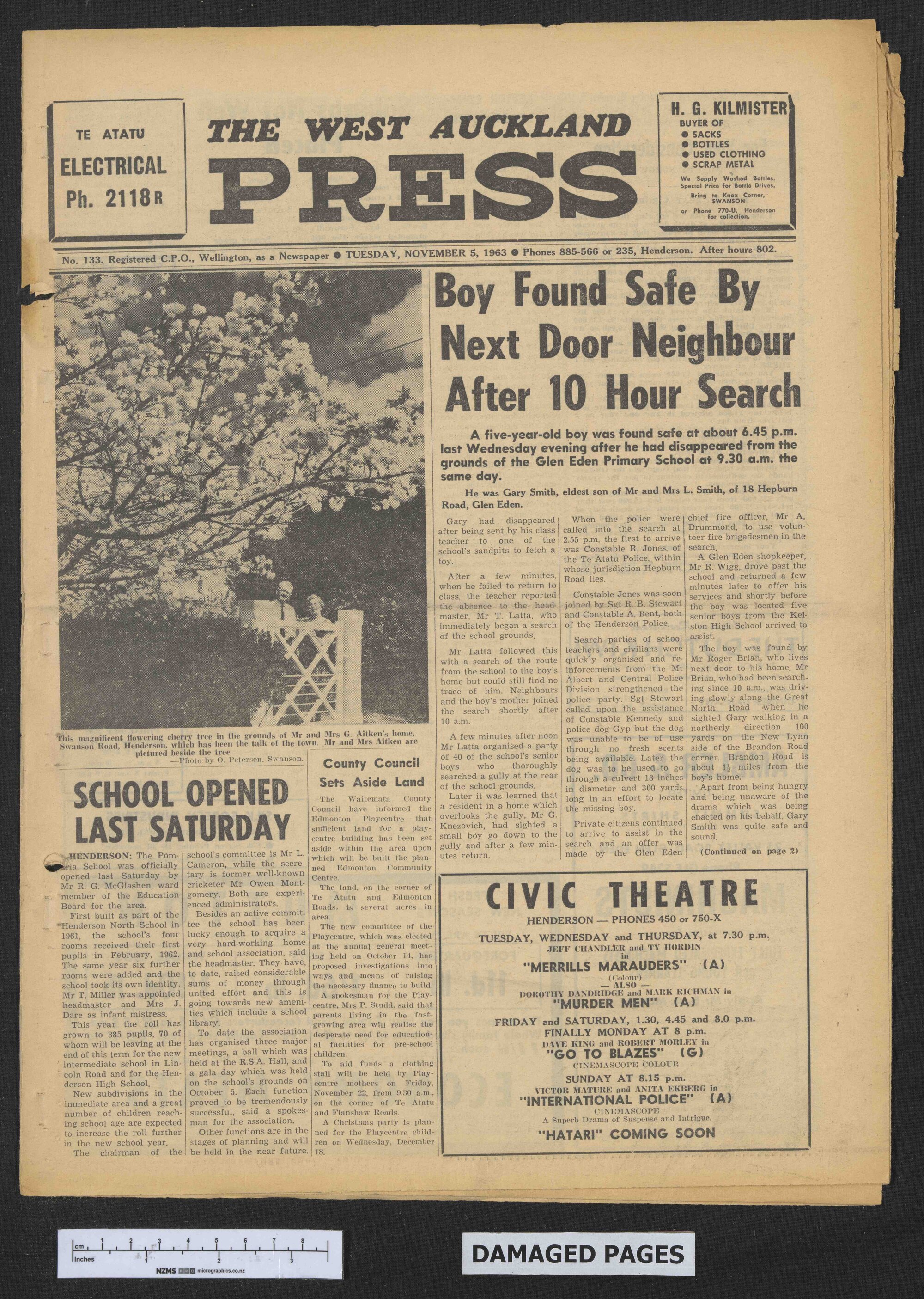 1963-11-05 West Auckland Press