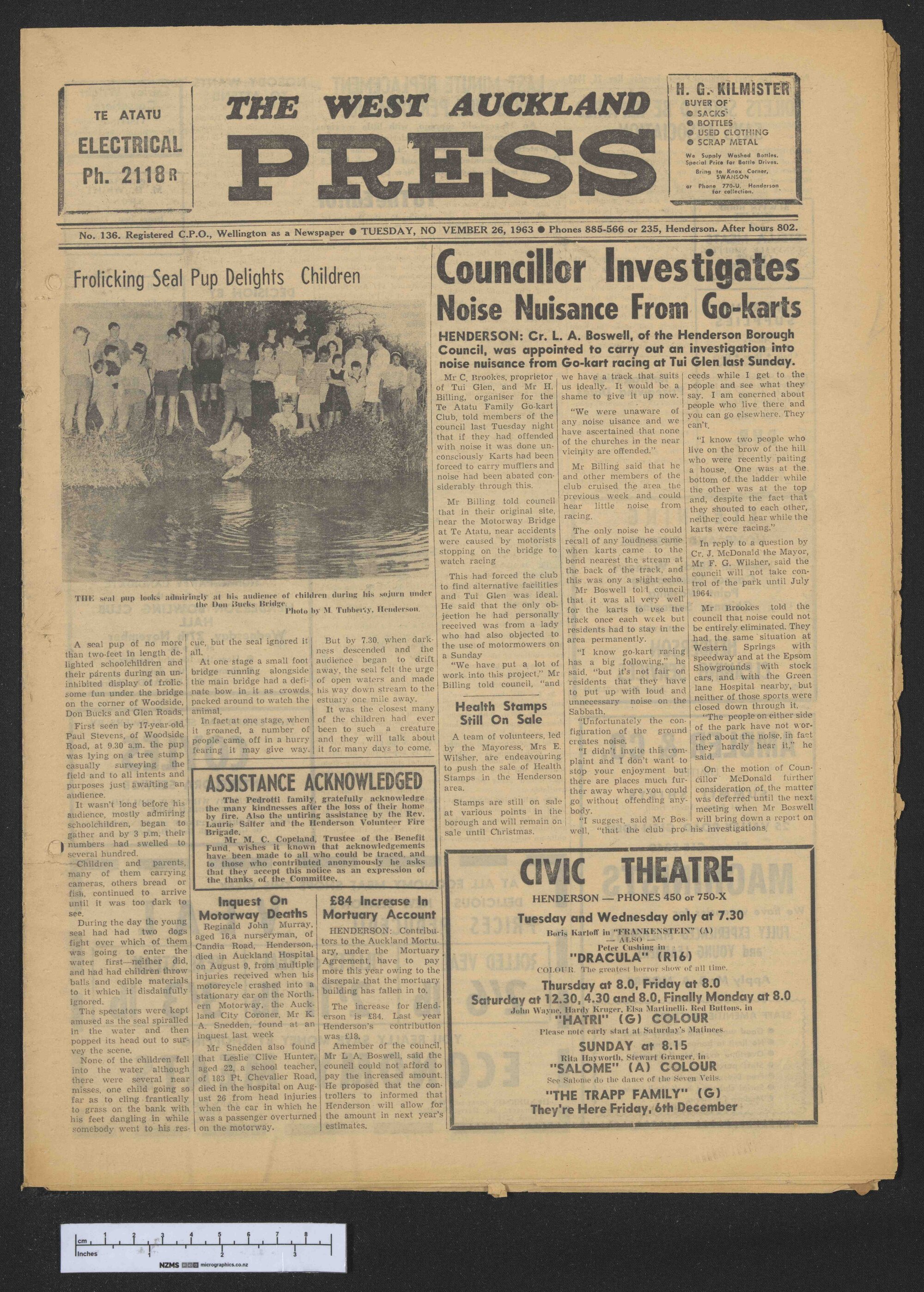 1963-11-26 West Auckland Press