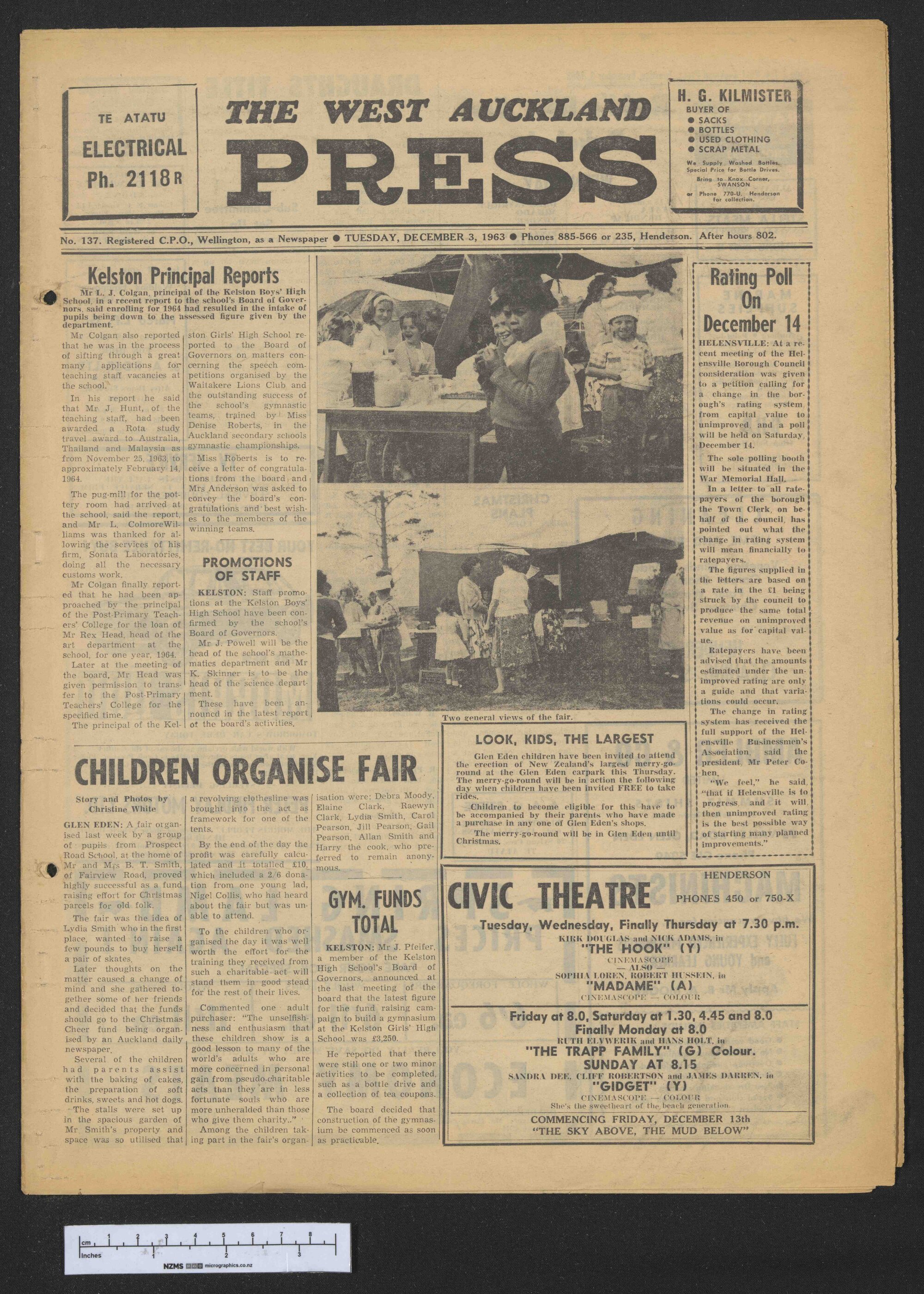 1963-12-03 West Auckland Press