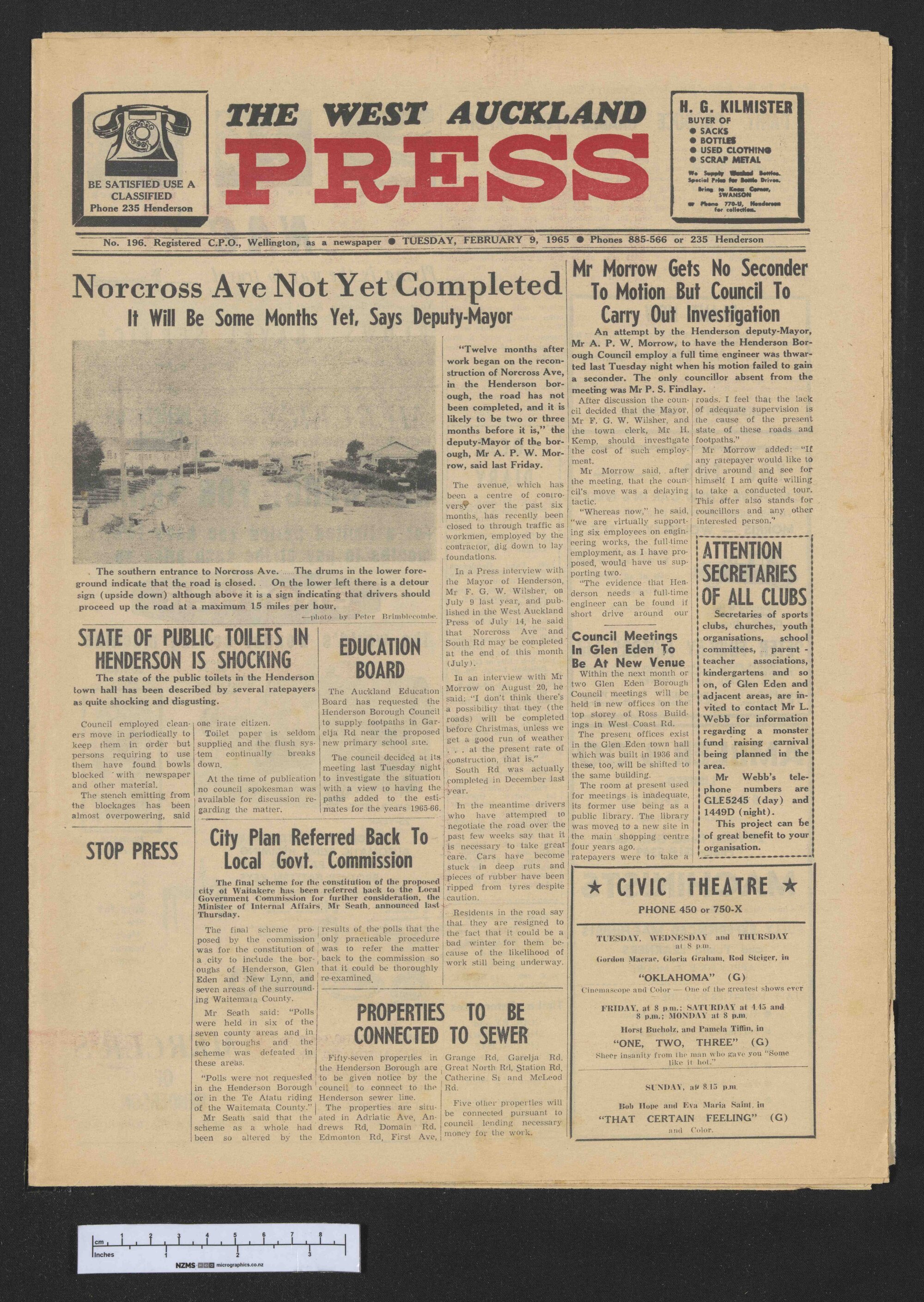 1965-02-09 West Auckland Press