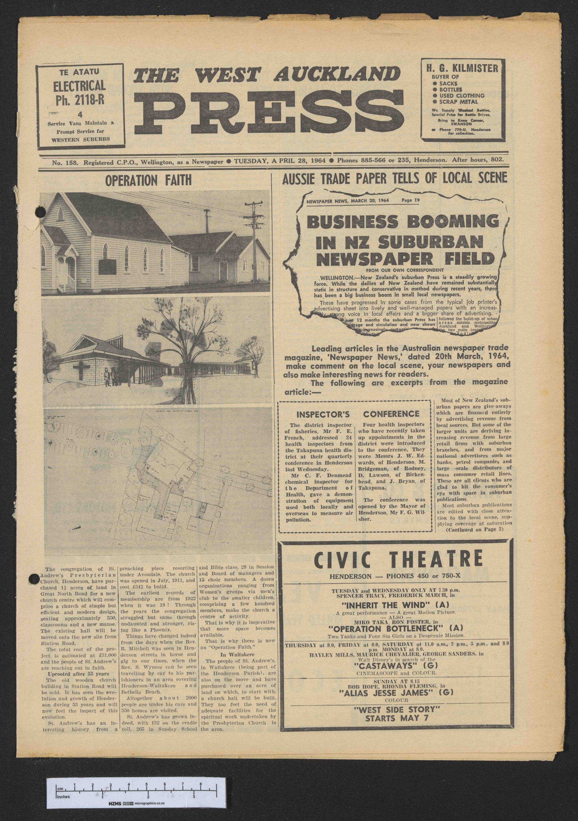 1964-04-28 West Auckland Press