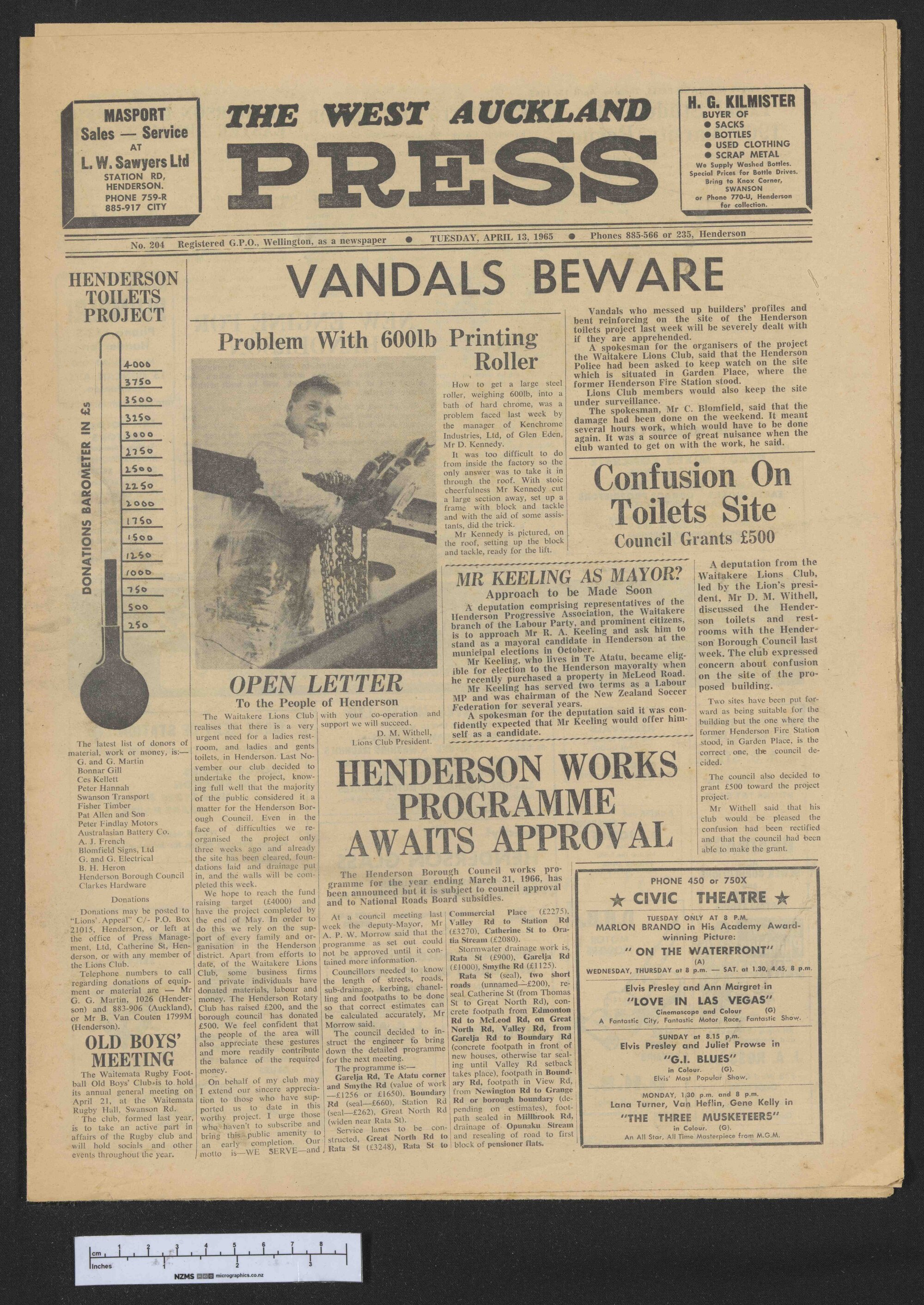 1965-04-13 West Auckland Press