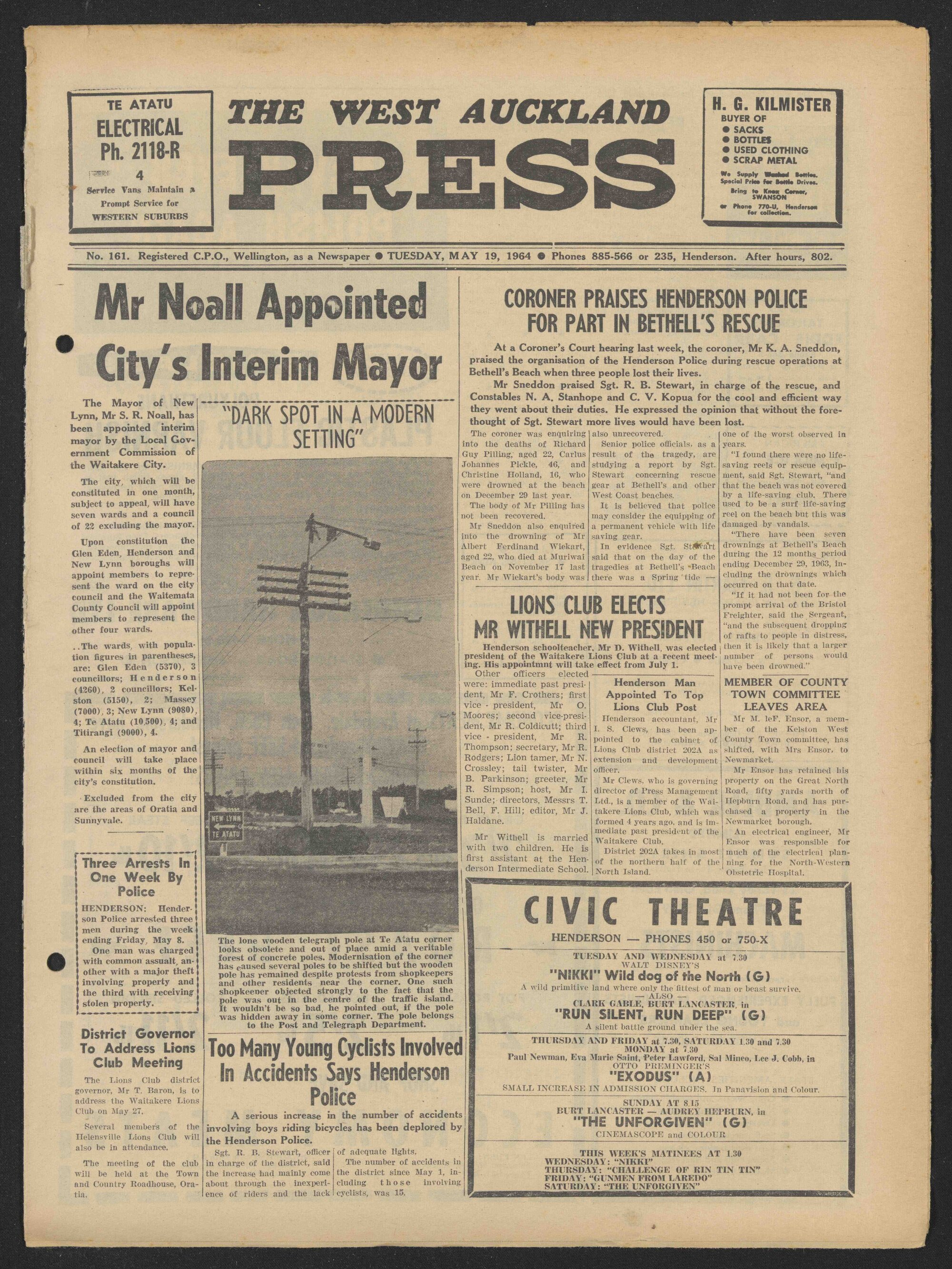 1964-05-19 West Auckland Press