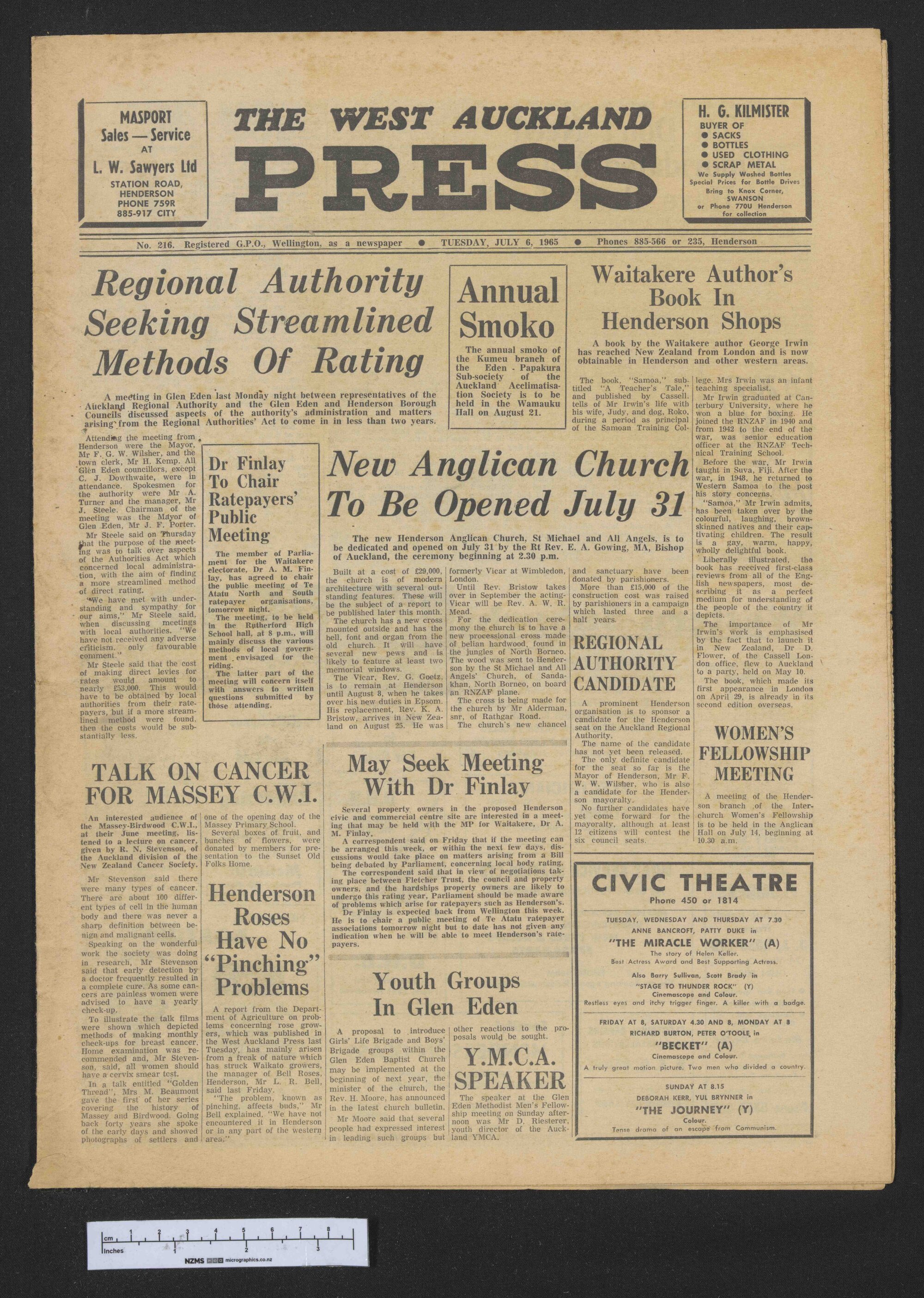 1965-07-06 West Auckland Press